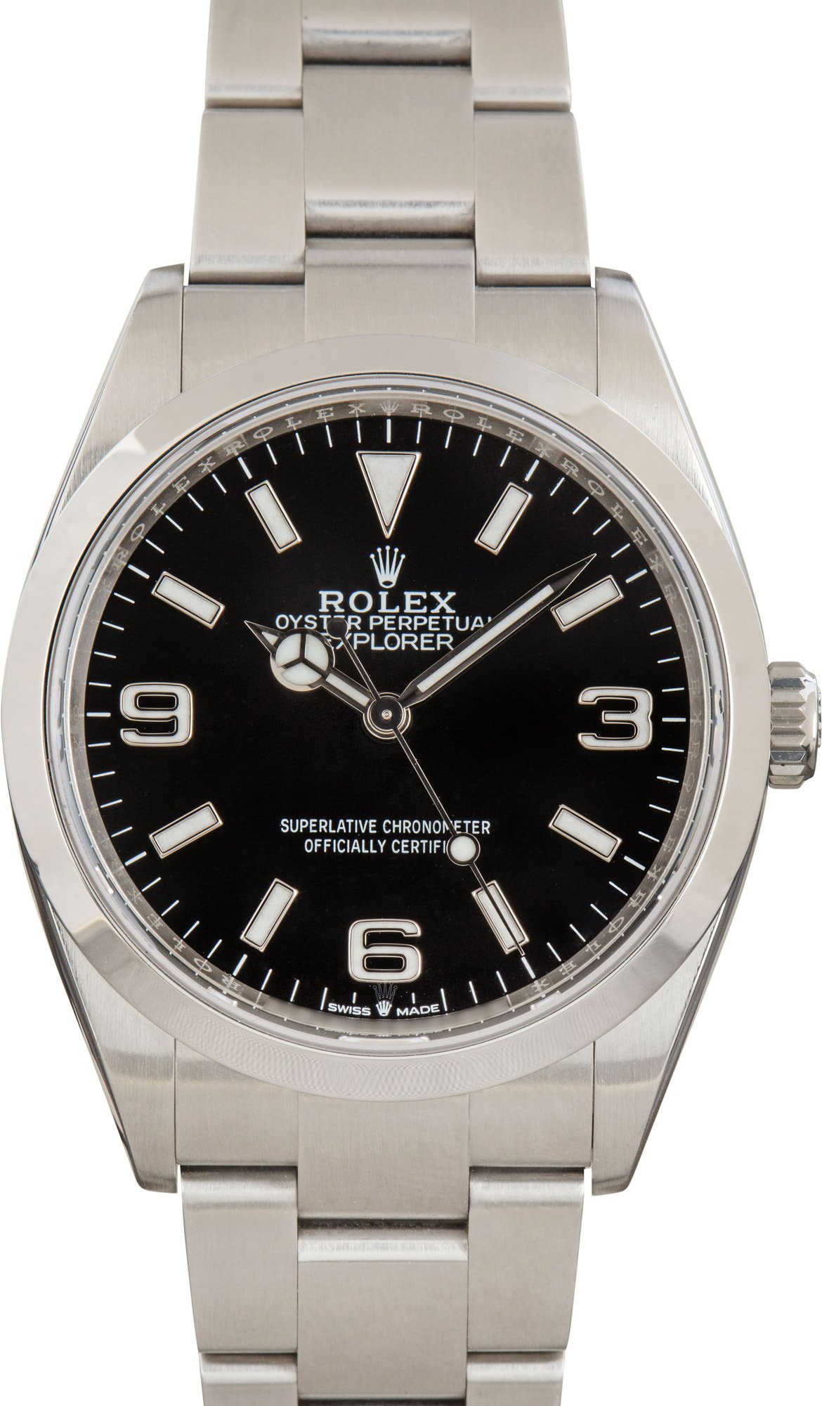 Pre-Owned Rolex Explorer 124270 Black Arabic Dial