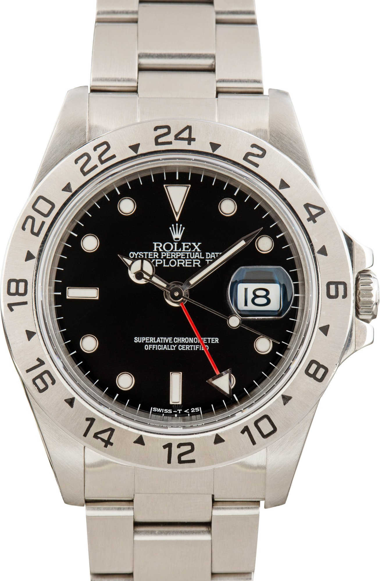 Pre-owned Rolex Explorer II Ref 16570 Black Dial