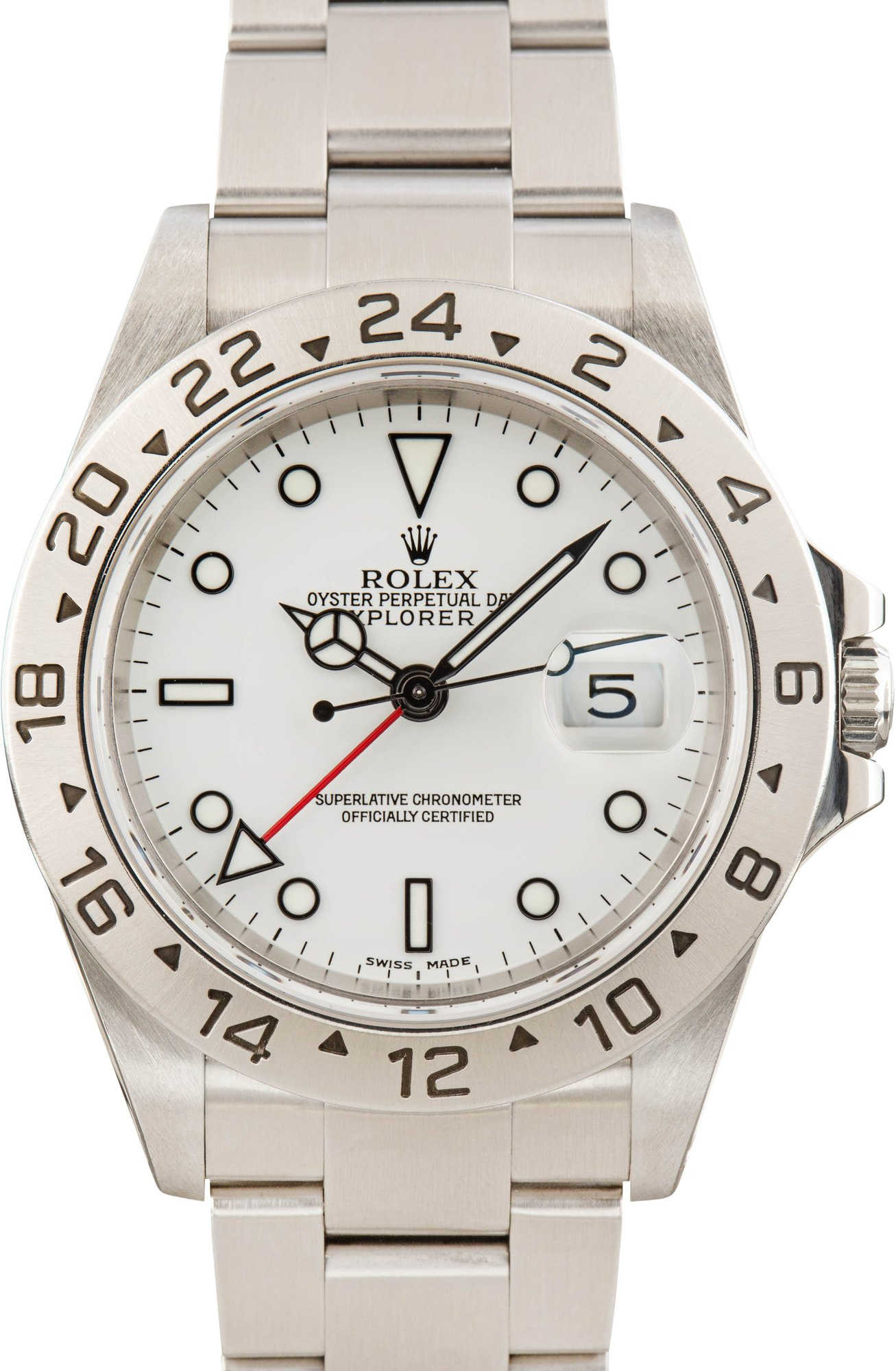 Preowned Rolex Explorer II 16570 White Dial