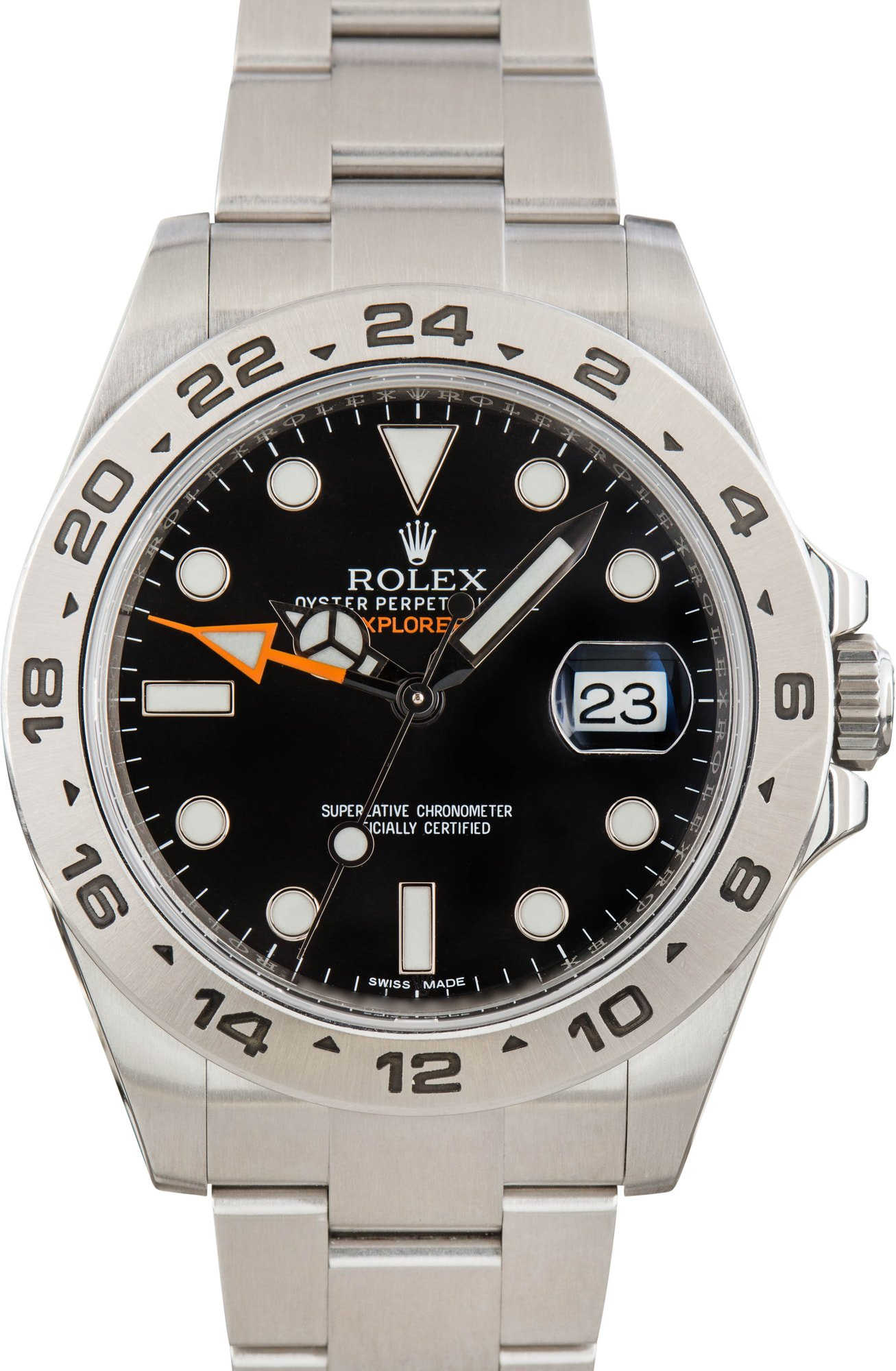 Pre-Owned Rolex Explorer II Ref 216570 Black Dial