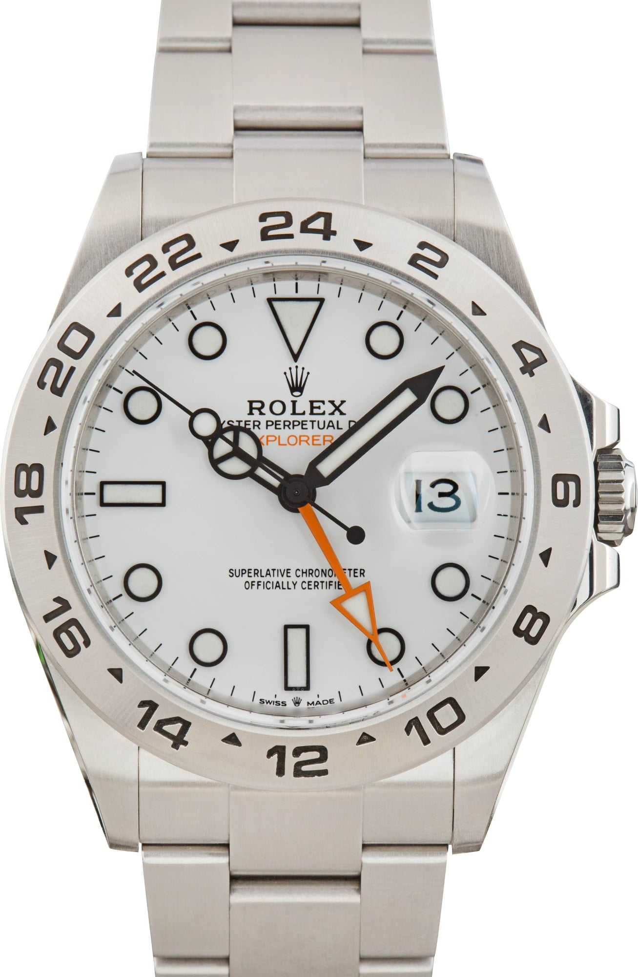Rolex Explorer II ref 226570 White Chromalight Dial