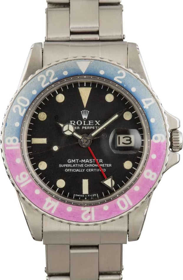 Vintage 1968 Rolex GMT-Master 1675 Fuchsia Bezel