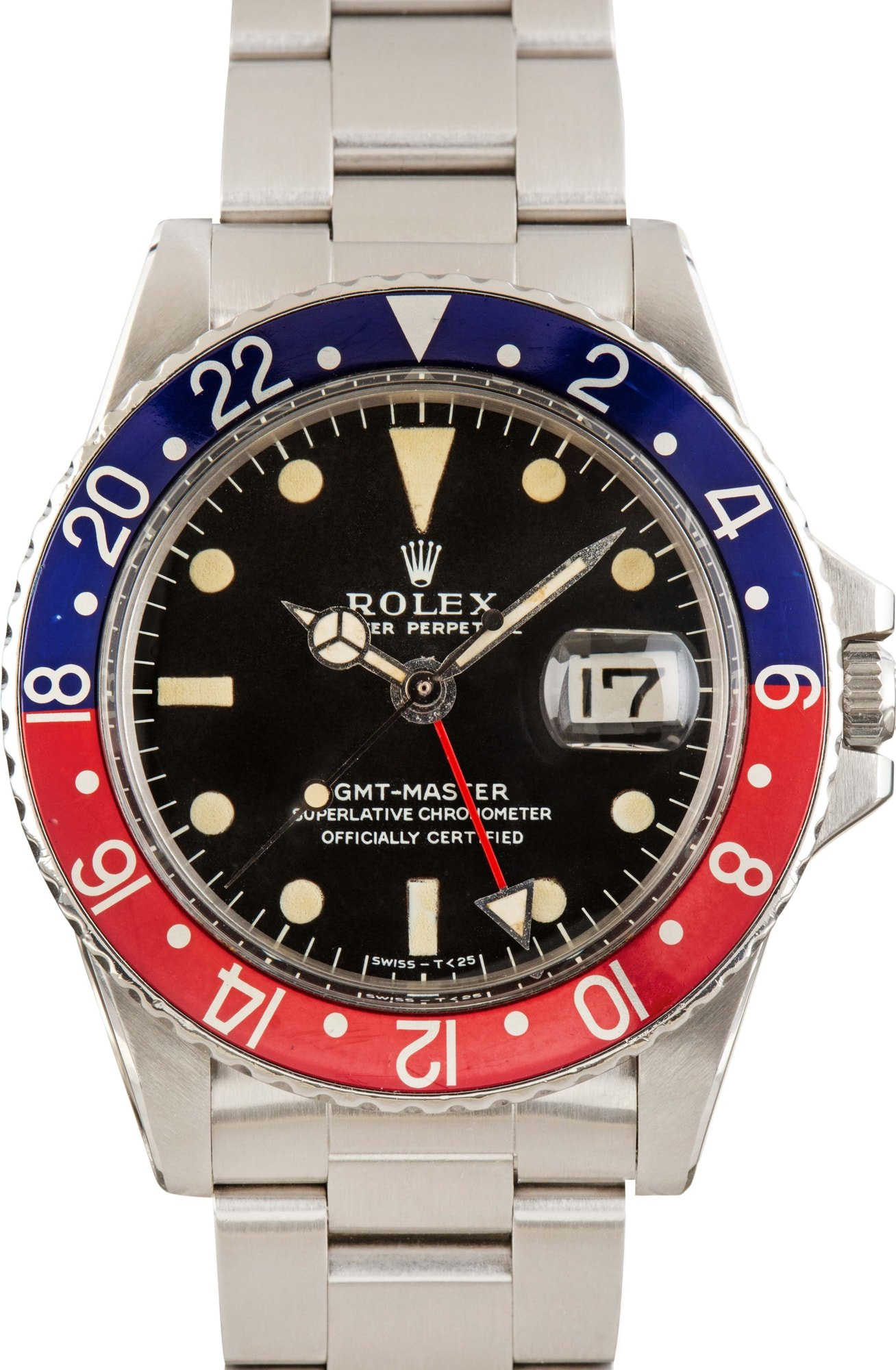 Vintage Rolex GMT-Master 1675 Pepsi Bezel Insert