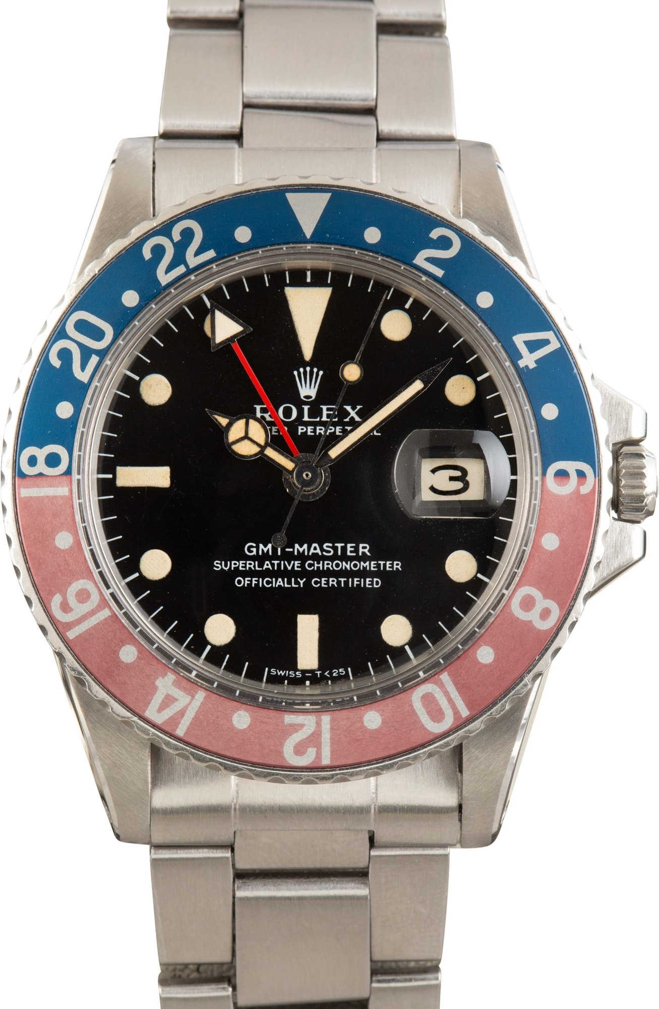 Vintage 1967 Rolex GMT-Master Ref 1675 Pepsi Bezel