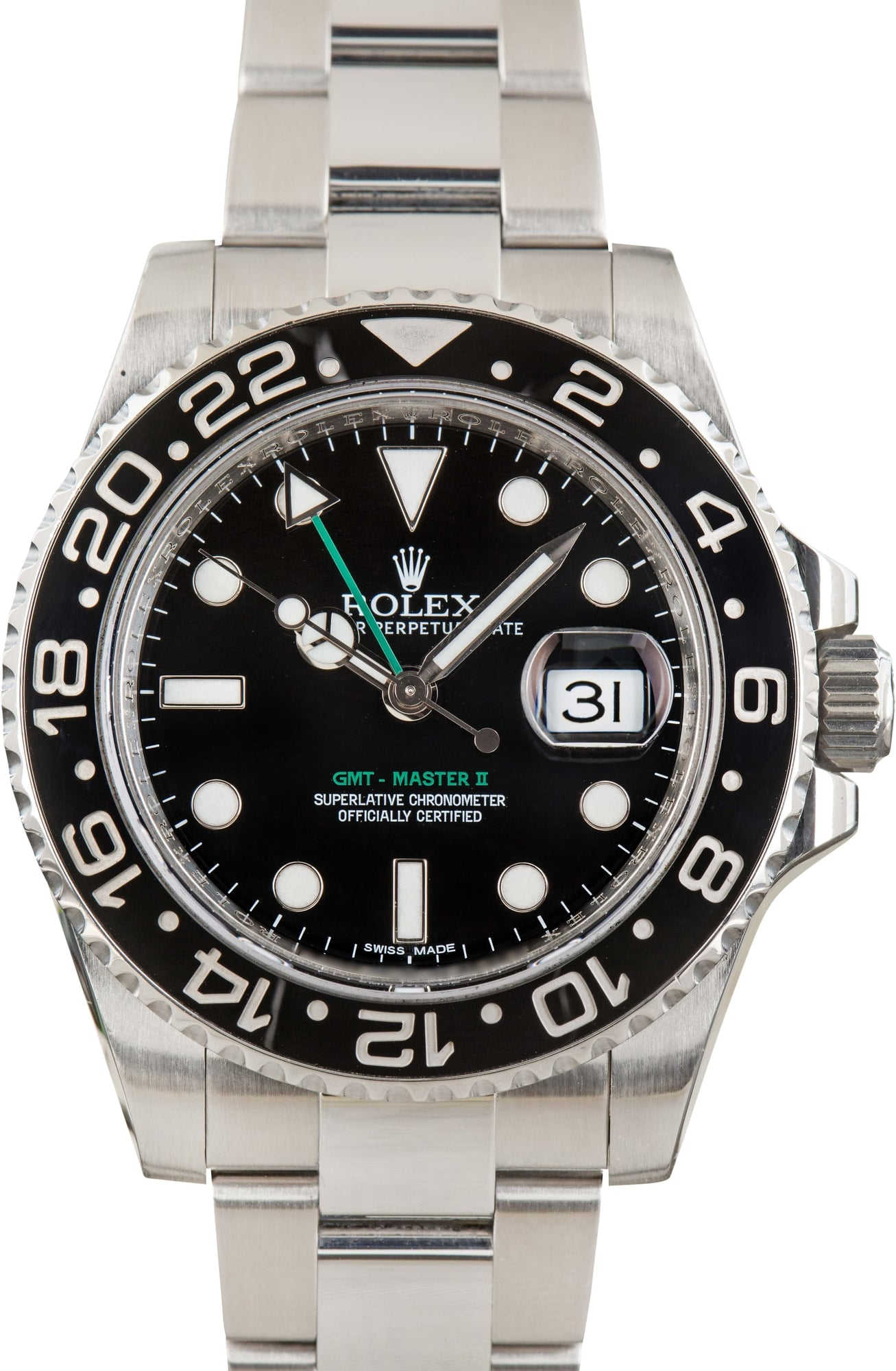 Used Black Dial Rolex GMT-Master II Steel Oyster 116710
