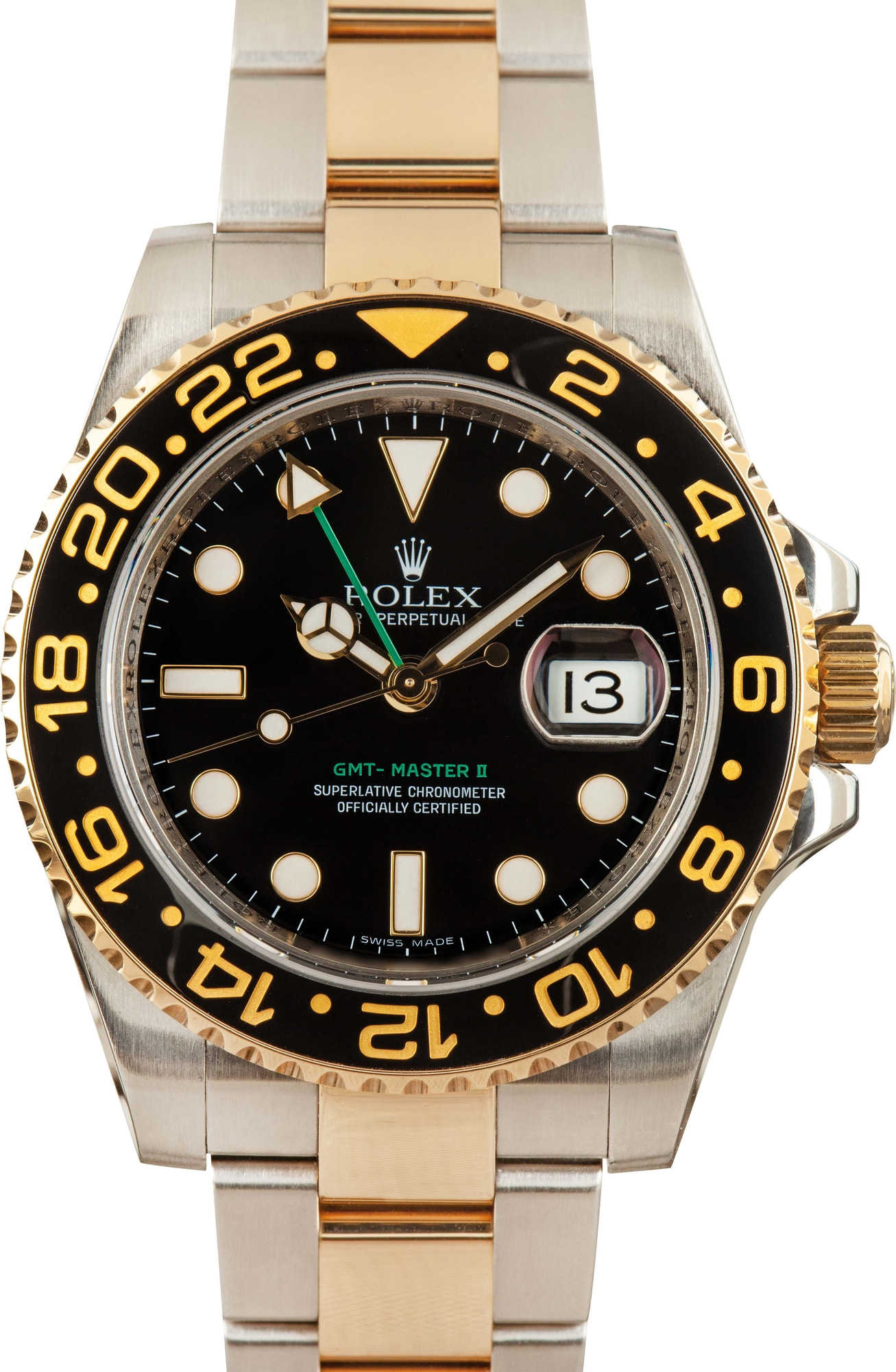 Rolex GMT Master II 116713LN Two Tone Mens Watch Box Papers