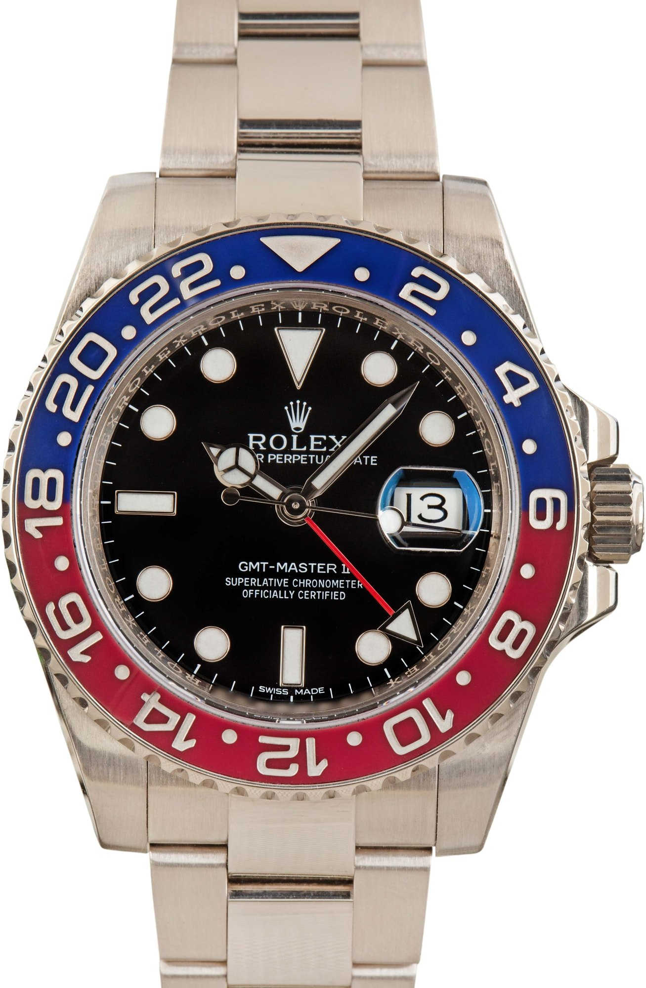 Rolex GMT-Master II Ref 116719 White Gold Pepsi