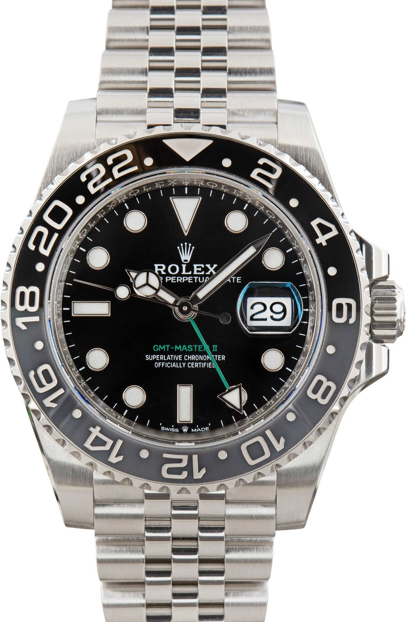 Pre-owned Rolex GMT-Master II ref 126710GRNR Jubilee