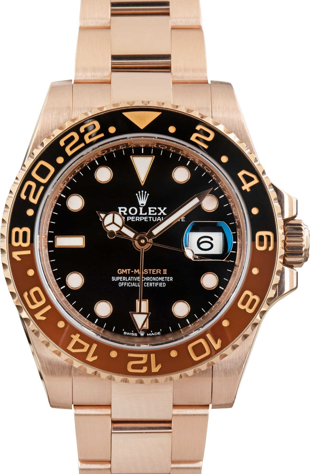 Men's Rolex GMT-Master II Ref 126715 Everose 'Root Beer'