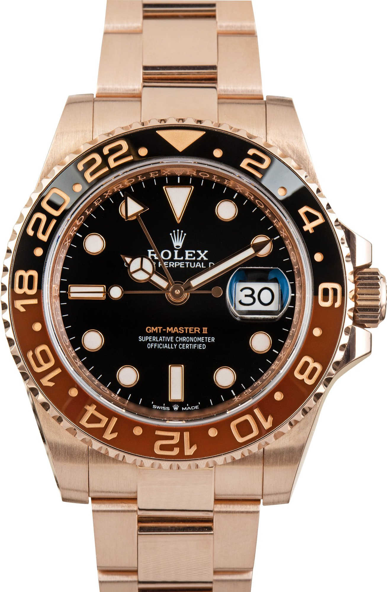 Pre-Owned Rolex GMT-Master II Ref 126715 Everose 'Root Beer'