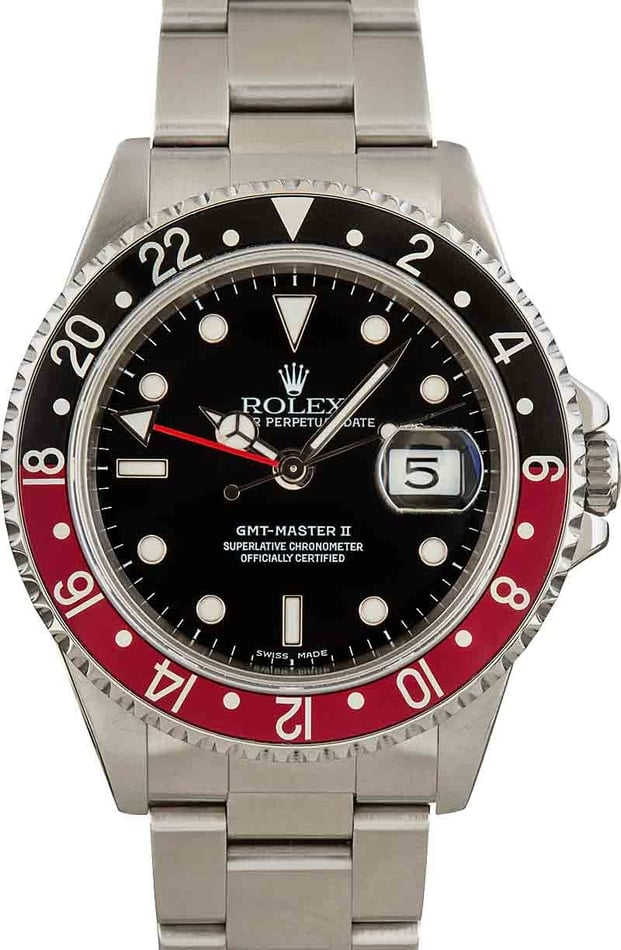 Pre-Owned Rolex GMT-Master II Ref 16710 Coke Bezel