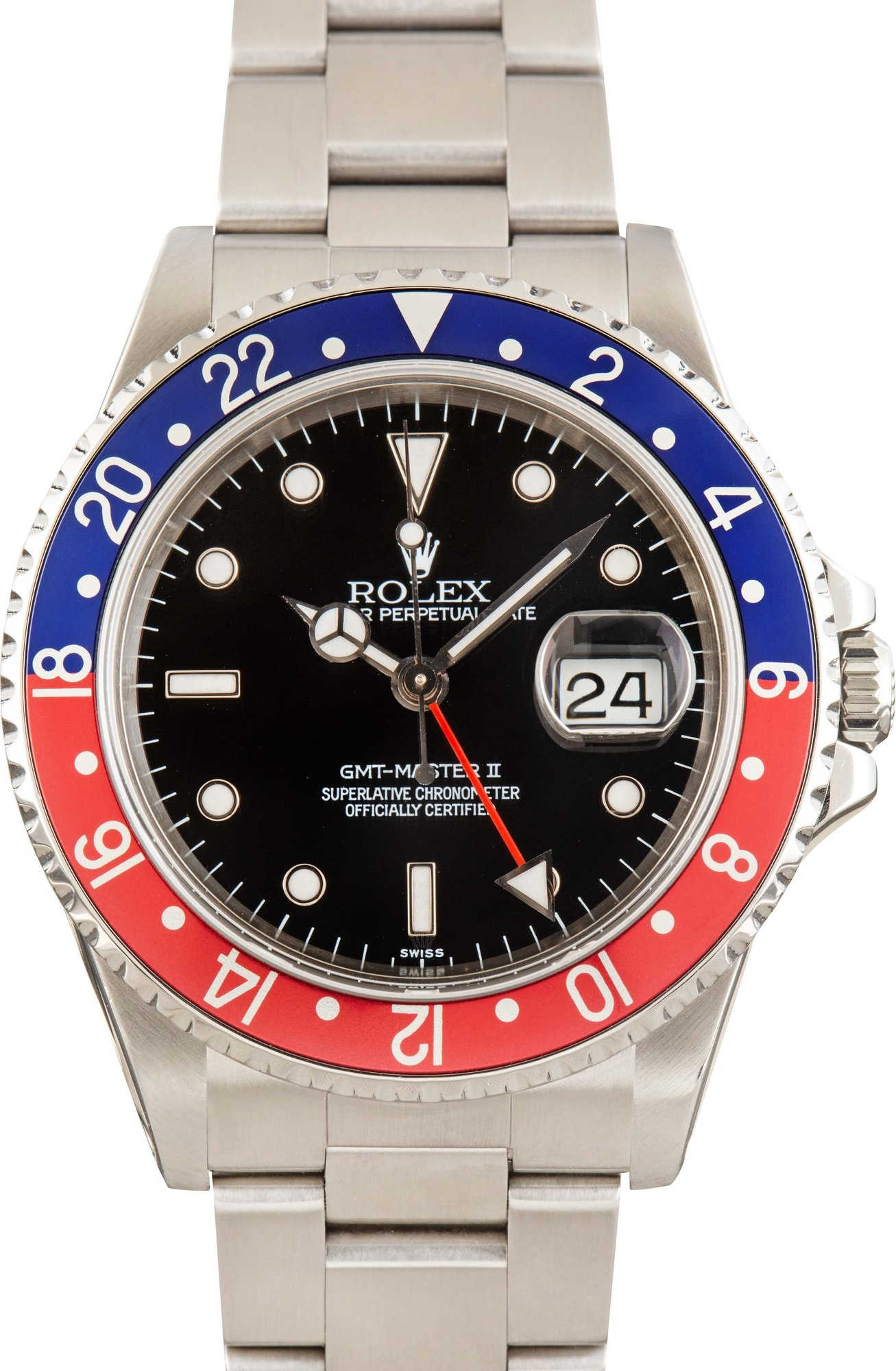 Pre-owned Rolex GMT-Master II 16710 Pepsi