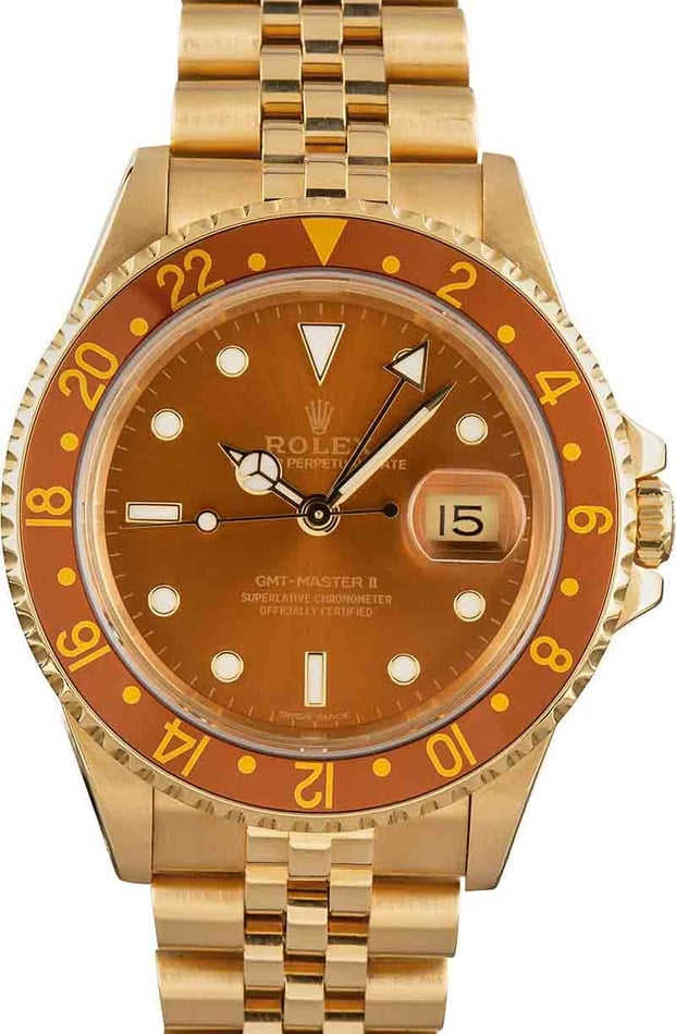 Rolex GMT-Master II Ref 16718 Yellow Gold