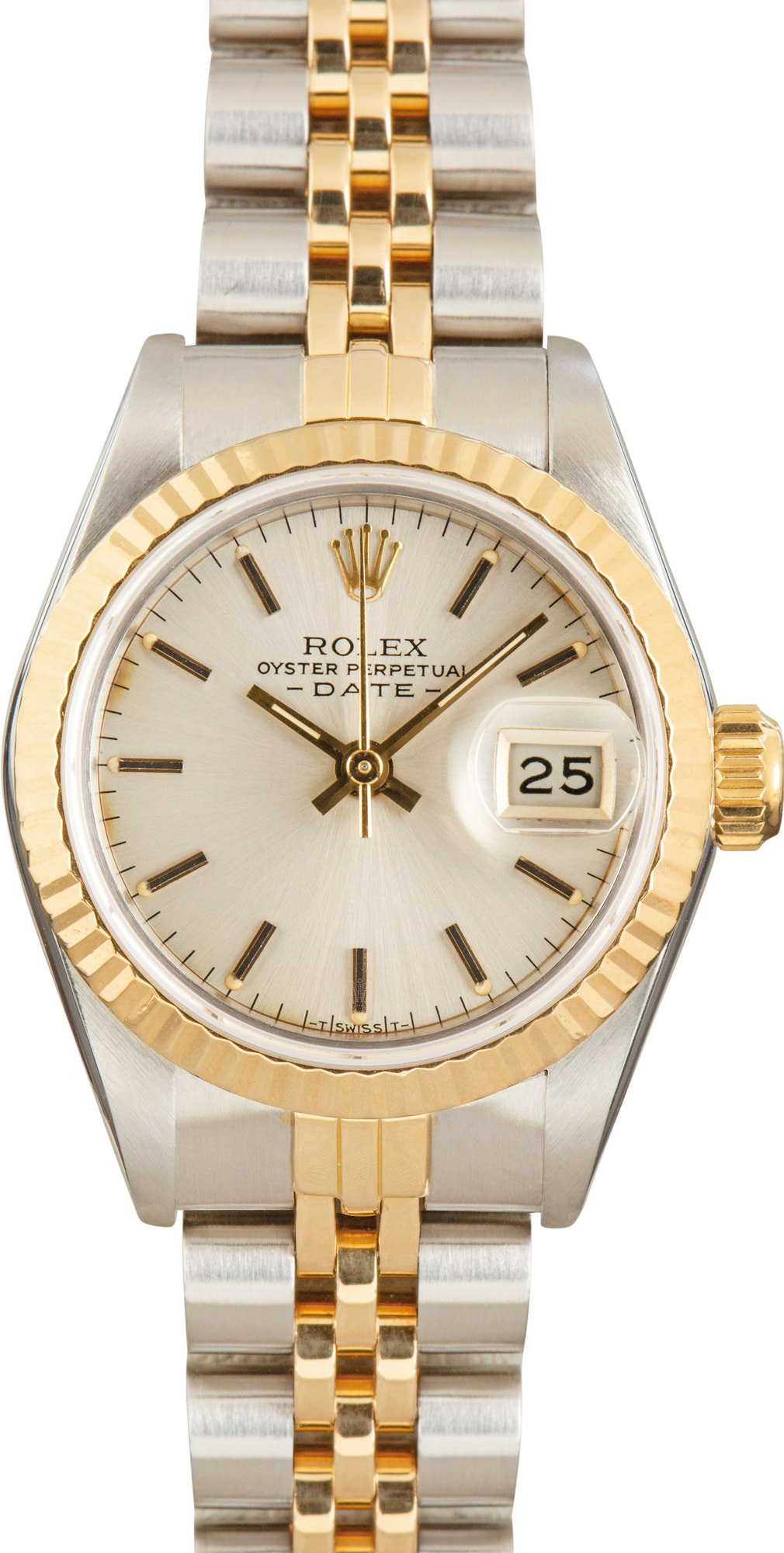 Pre-Owned Rolex Date 69173 Silver Dial