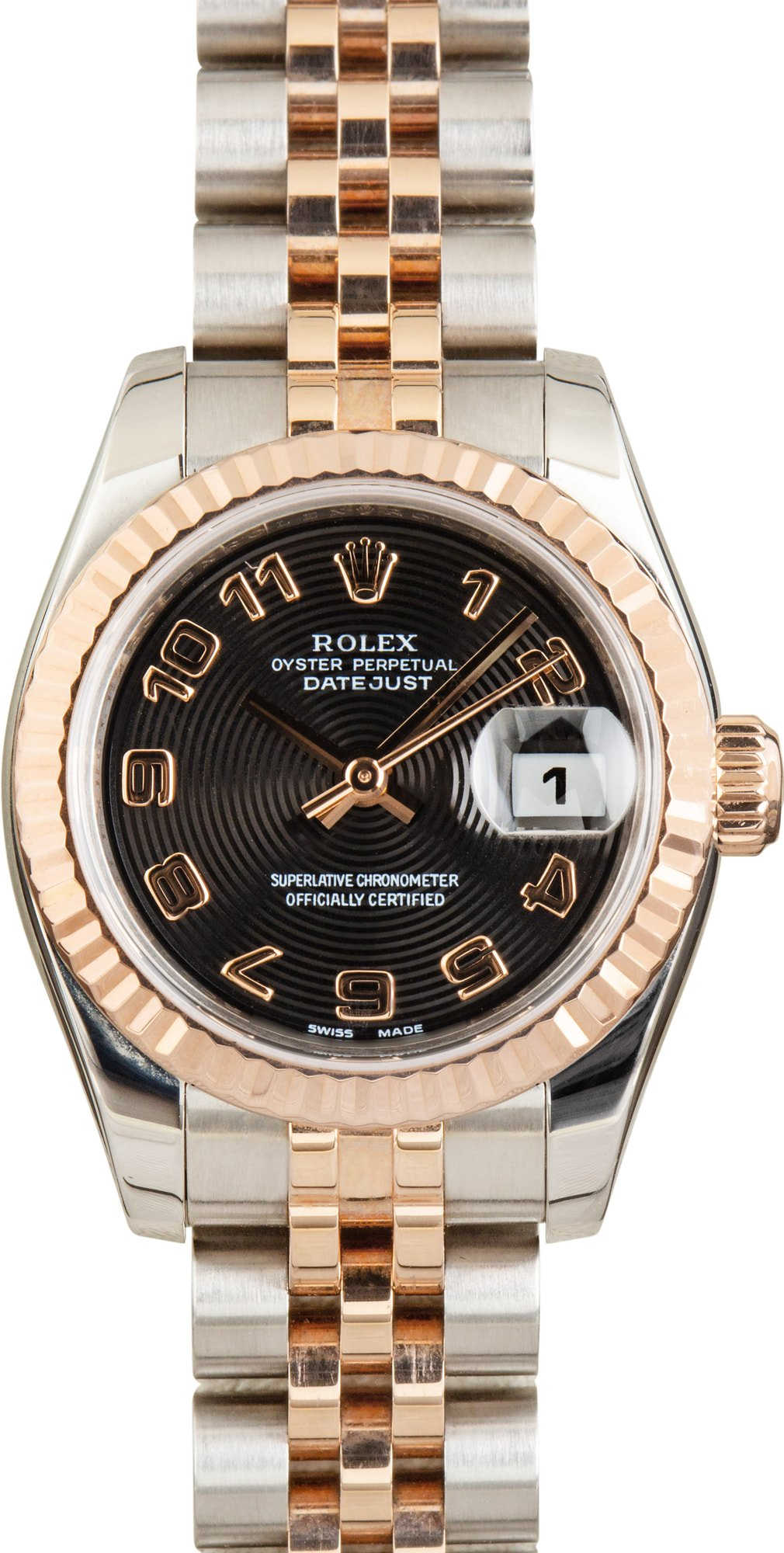 Ladies Rolex Datejust Ref 179171 Black Dial