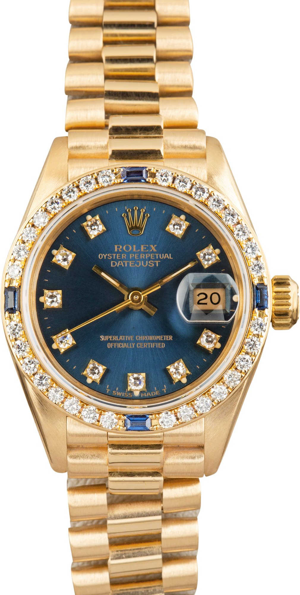 Ladies Rolex Datejust 69088 Diamond & Sapphire Bezel