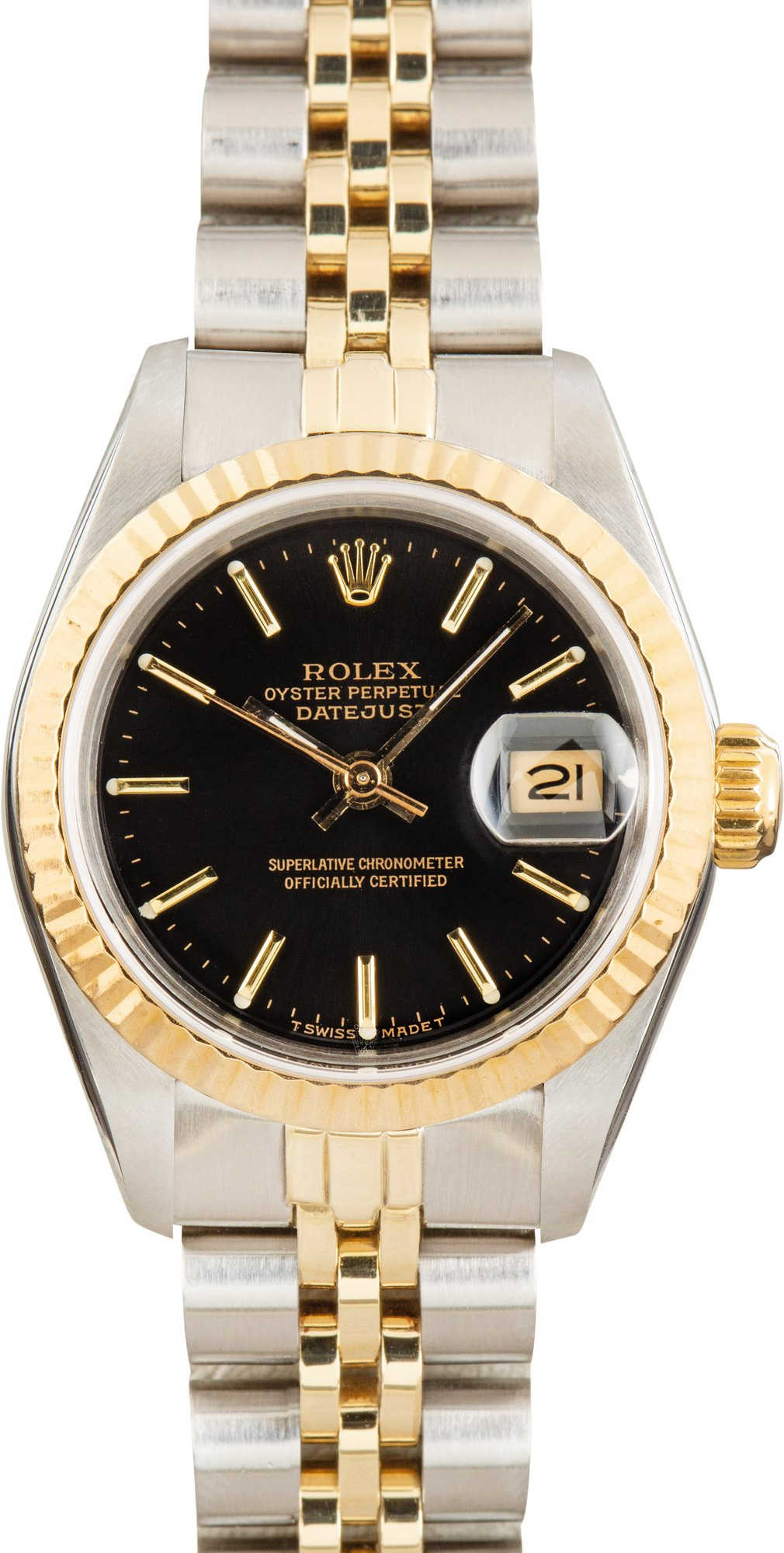 【美品】 ROLEX DATEJUST 69173 3コマ Rolex Lady Datejust 69173 Gold & Steel White Mop Diamond