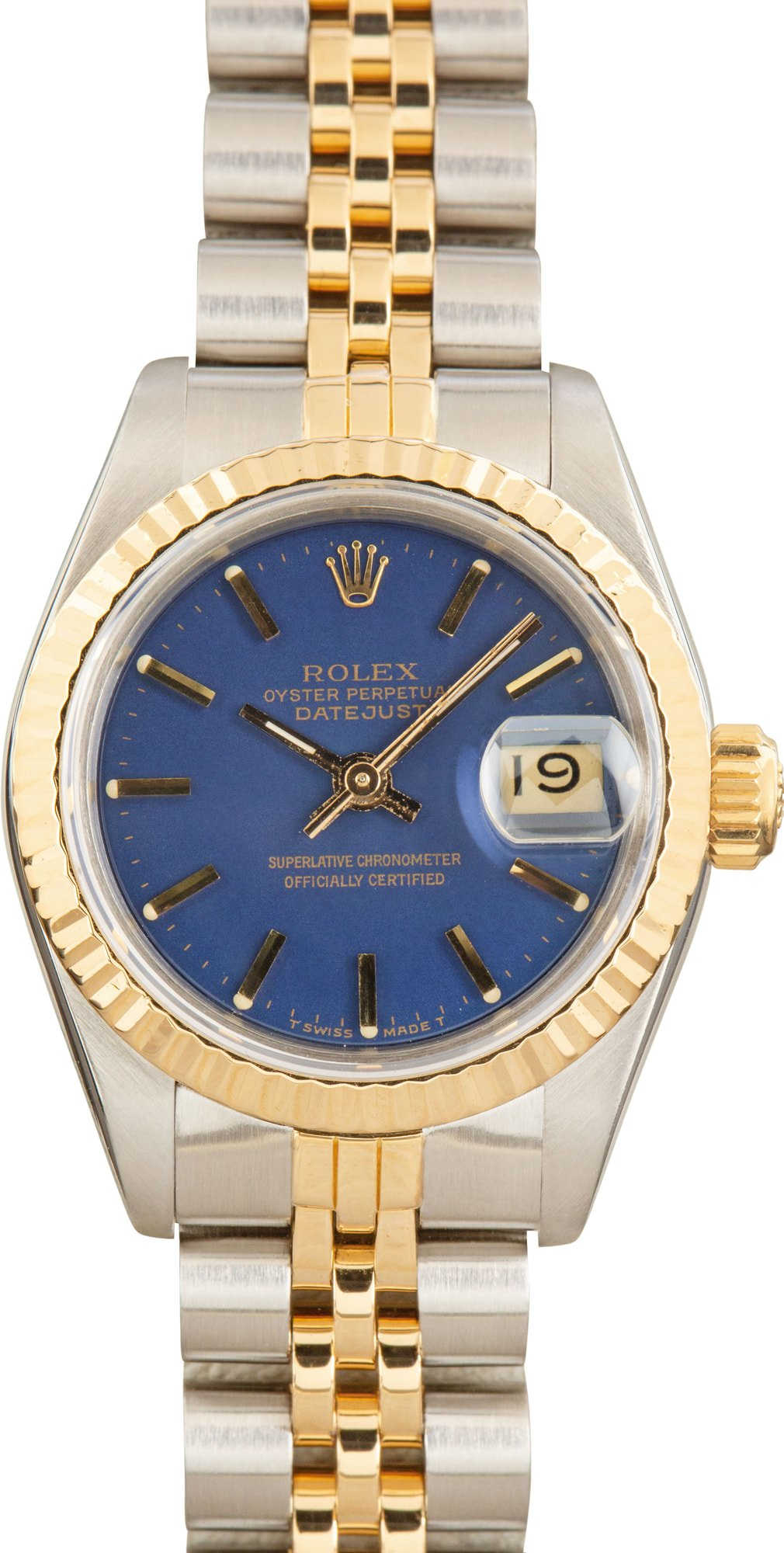 Ladies Rolex Datejust Two Tone 69173 Blue Dial