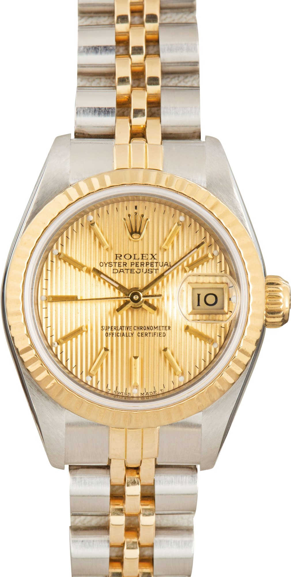 Rolex Lady Datejust ref 69173 Champagne Tapestry Dial