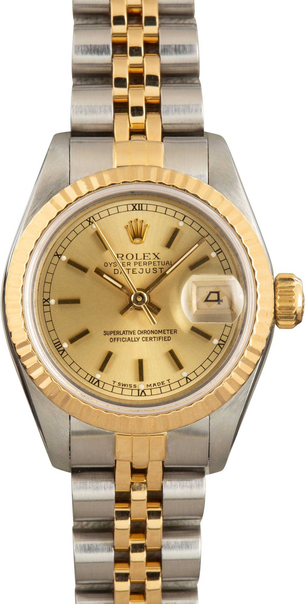 Ladies Rolex Datejust Two Tone 69173 Champagne Dial