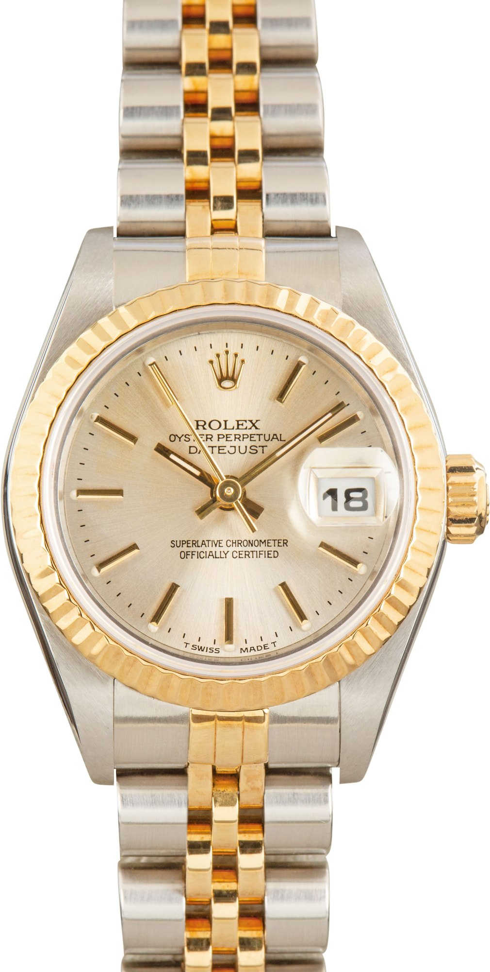 Lady Rolex Datejust Steel & Gold 69173 Silver Dial
