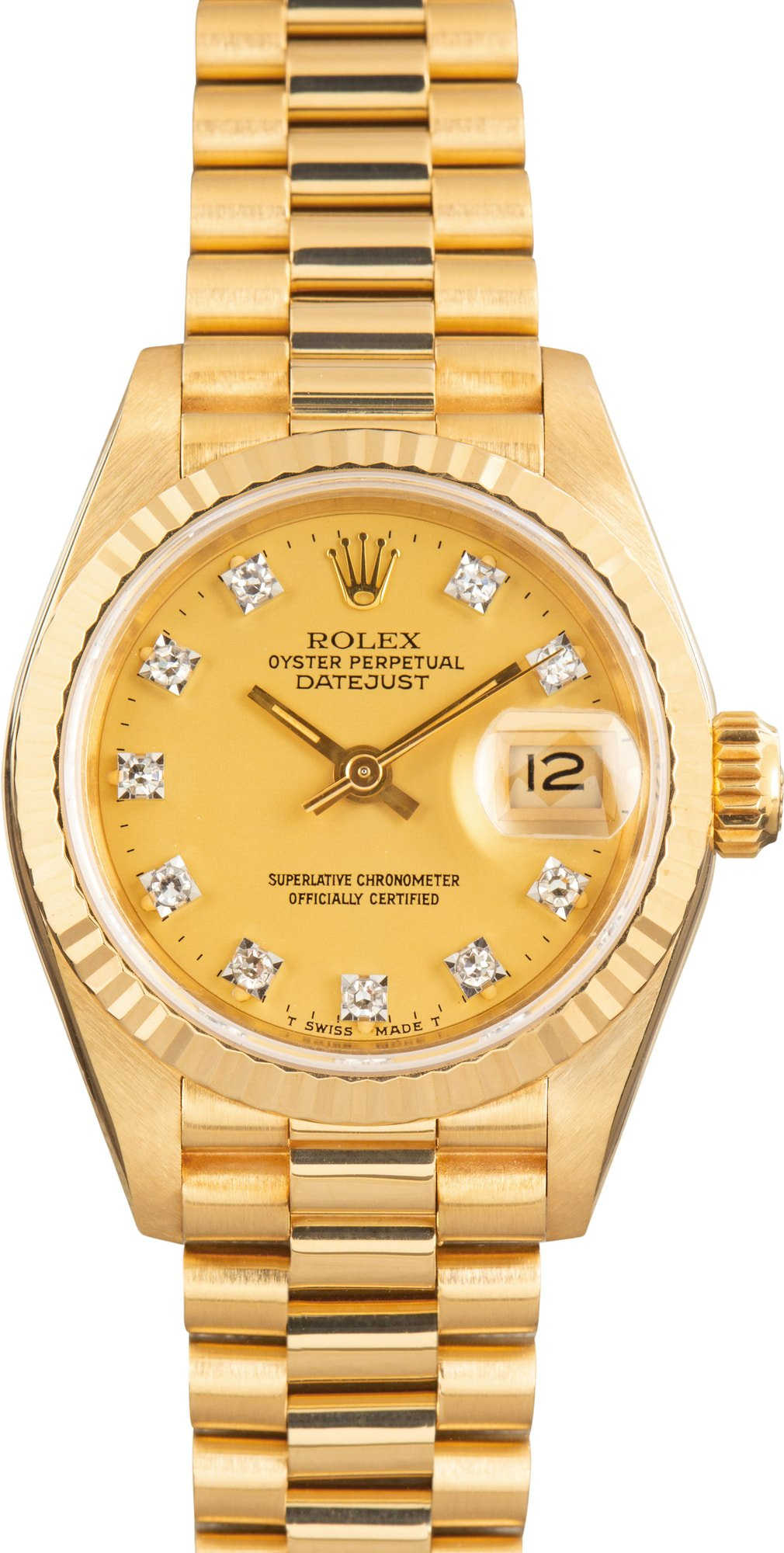 Rolex Ladies Datejust 69178 Champagne Diamond Dial