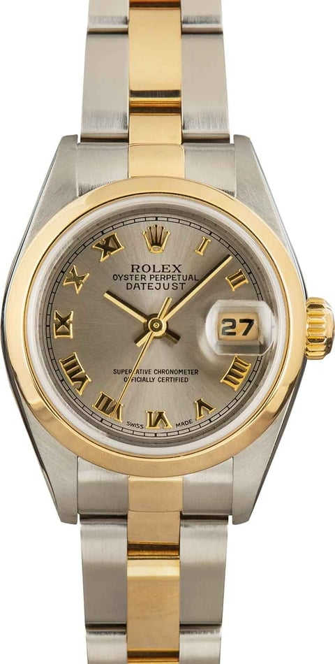 Pre-Owned Rolex Lady Datejust 79163 Slate Roman Dial