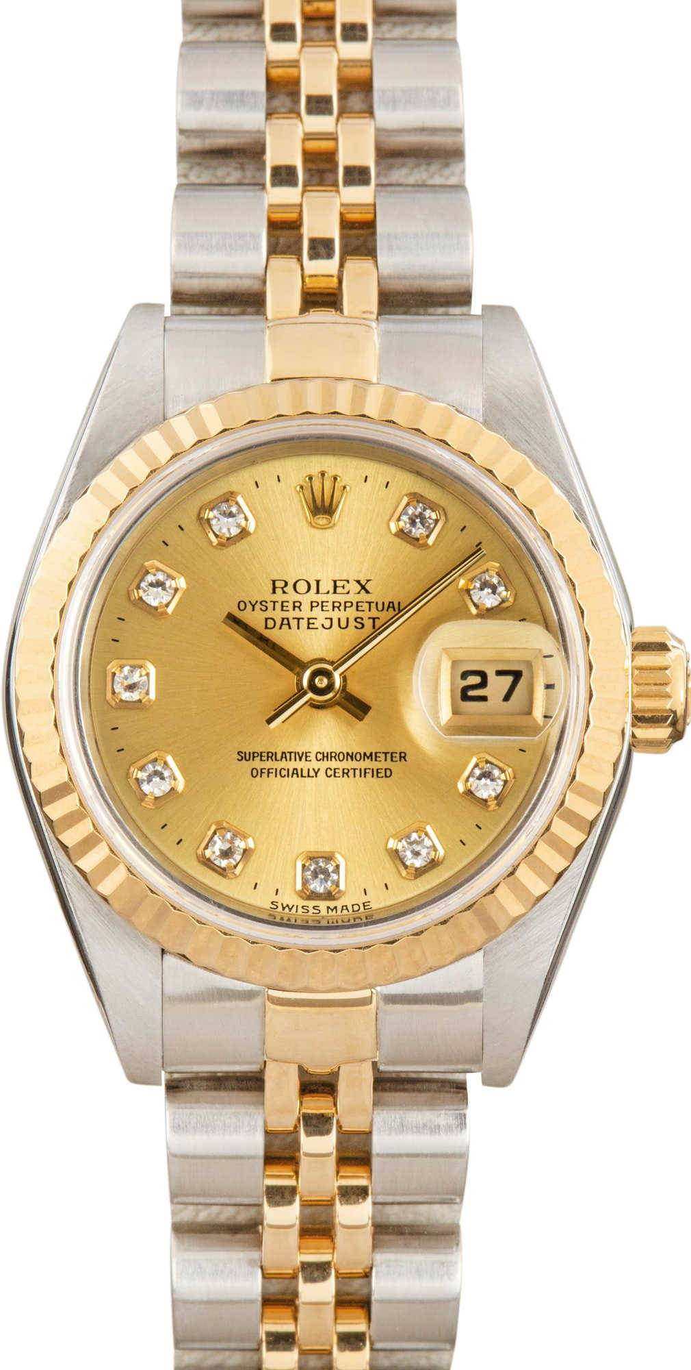 Lady Rolex Datejust 79173 Champagne Diamond Dial
