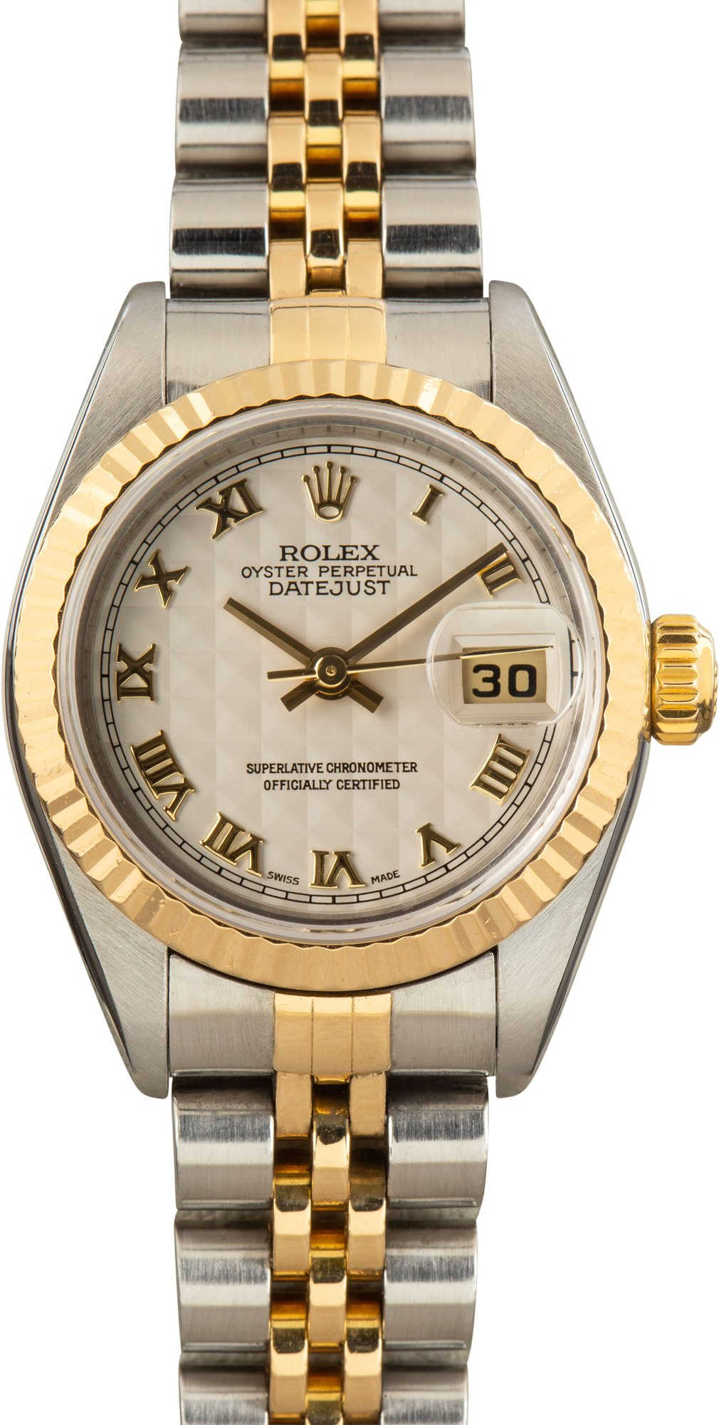 Used Rolex Datejust 79173 Ivory Pyramid Roman Dial
