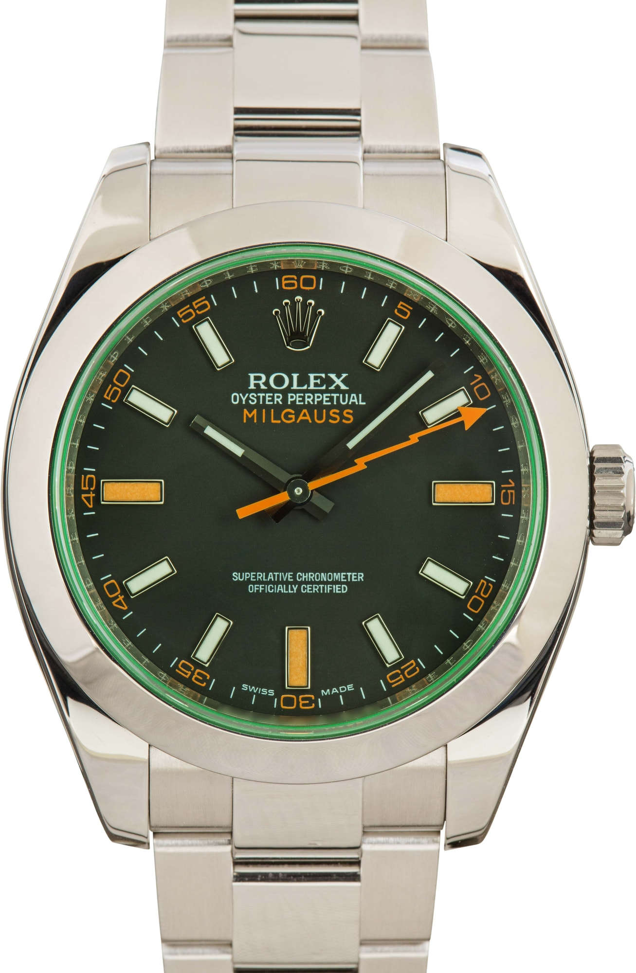 Buy Used Rolex Milgauss 116400 Bob s Watches Sku 166231