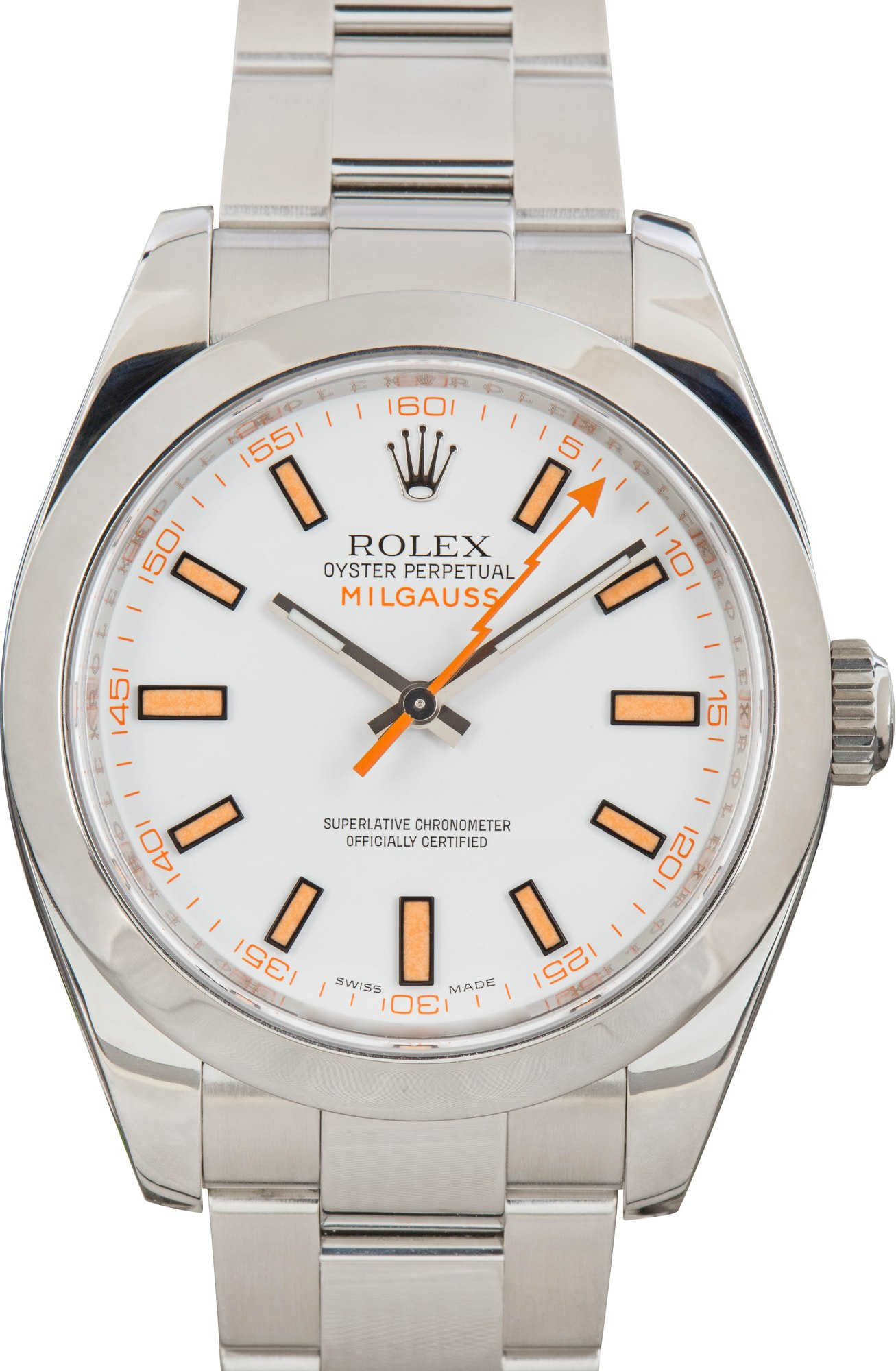 Rolex Milgauss Ref 116400 White Dial