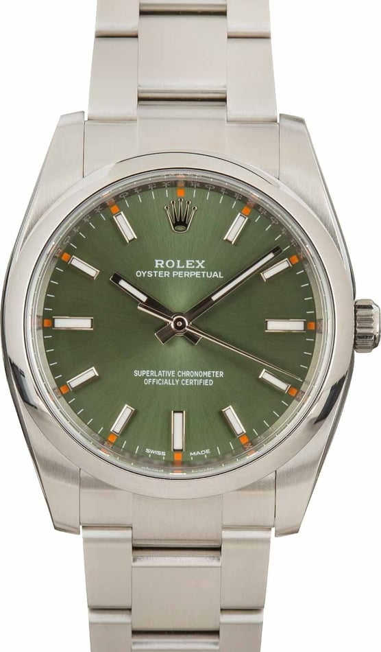Rolex Oyster Perpetual Olive Green Dial