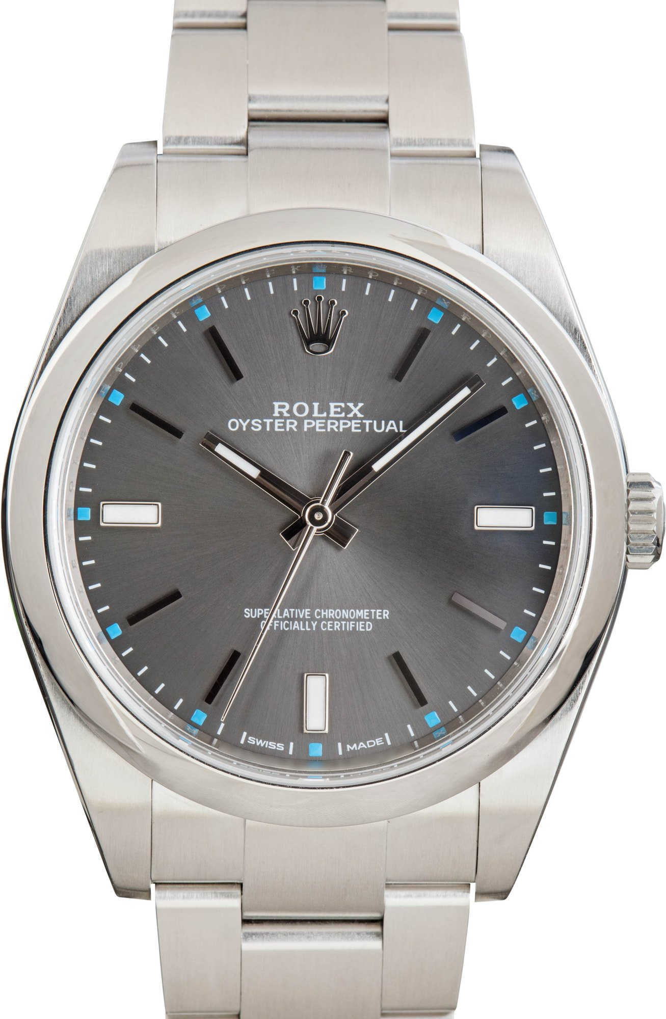 Rolex Oyster Perpetual 114300 Dark Rhodium Dial