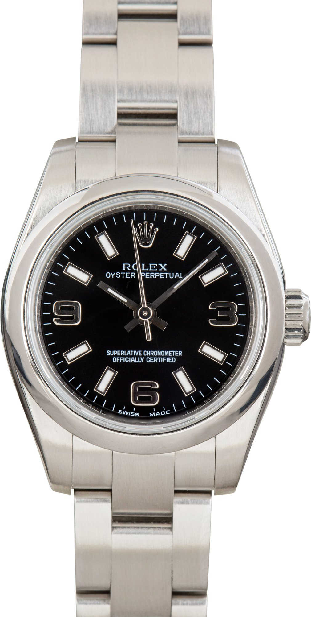 Ladies Rolex Oyster Perpetual 26 Ref 176200 Black Dial