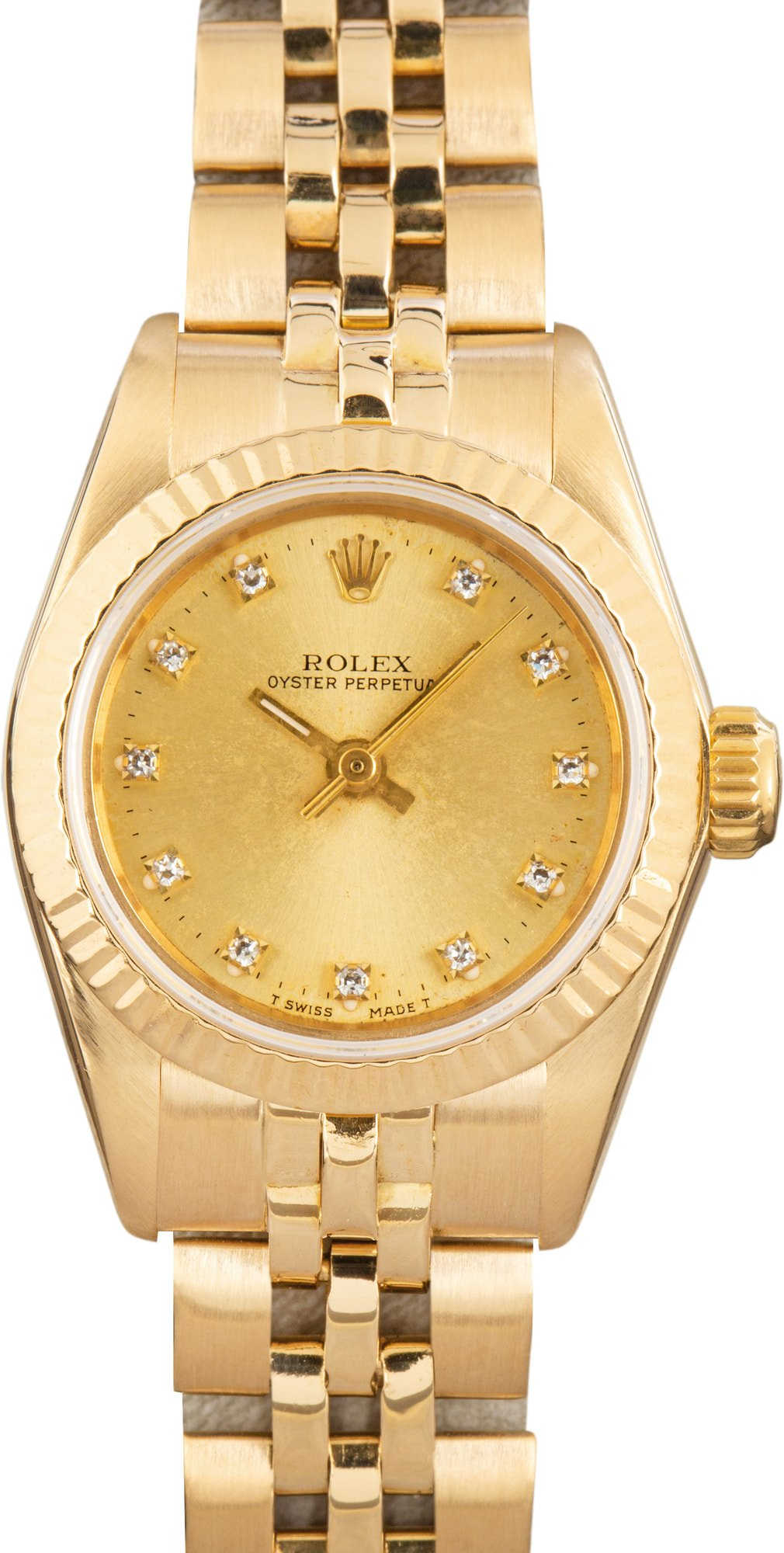 Ladies Rolex Oyster Perpetual 67198 Yellow Gold