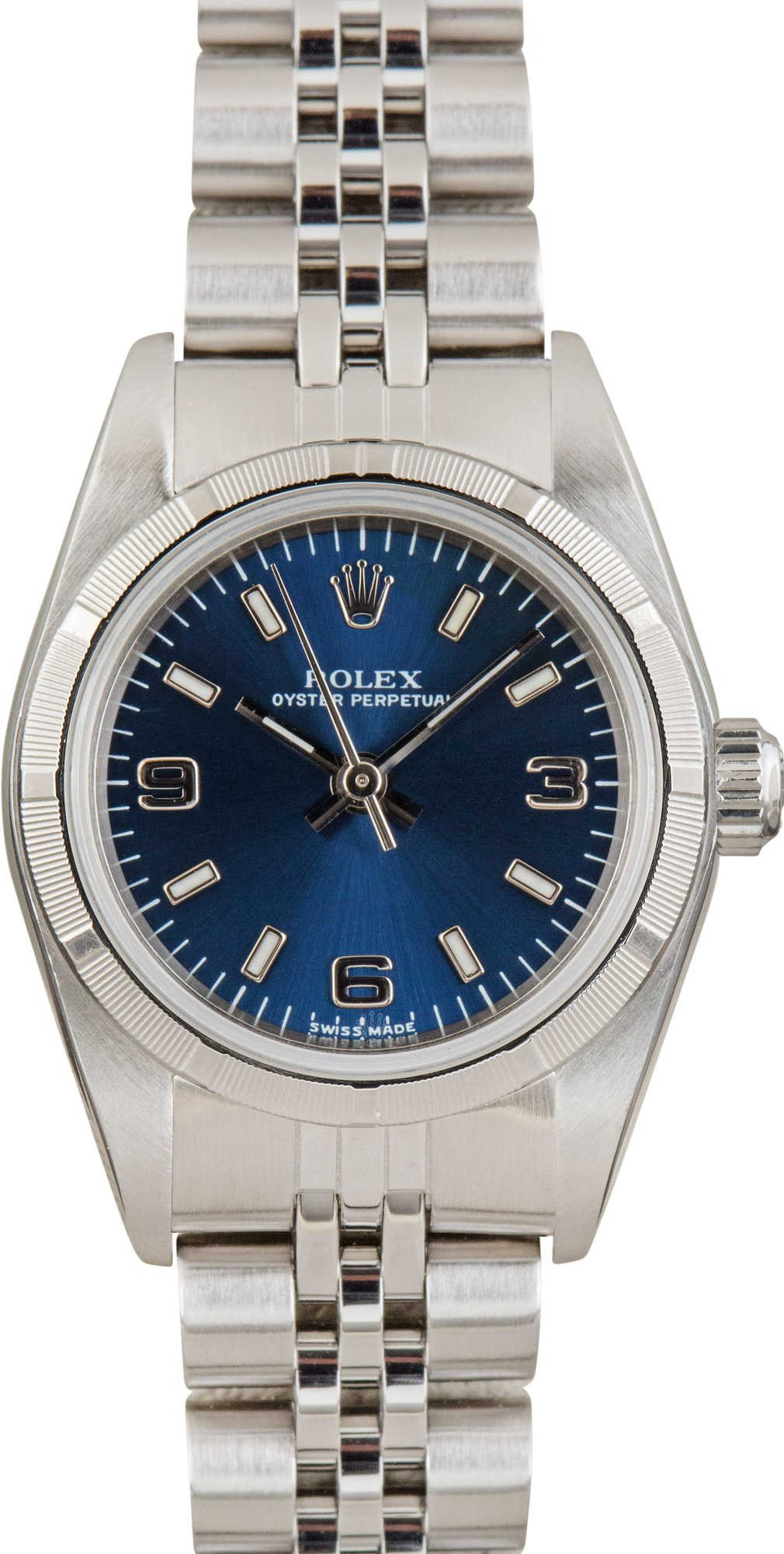 Ladies Rolex Oyster Perpetual Ref 76030 Blue Dial