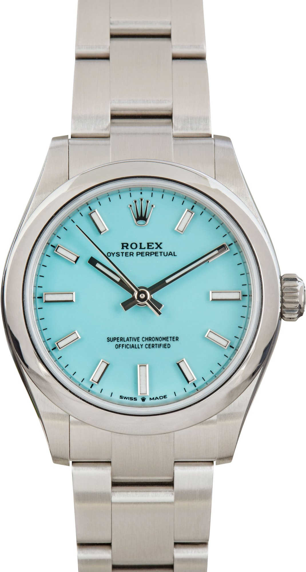 Pre-Owned Rolex Oyster Perpetual 277200 Turquoise Blue