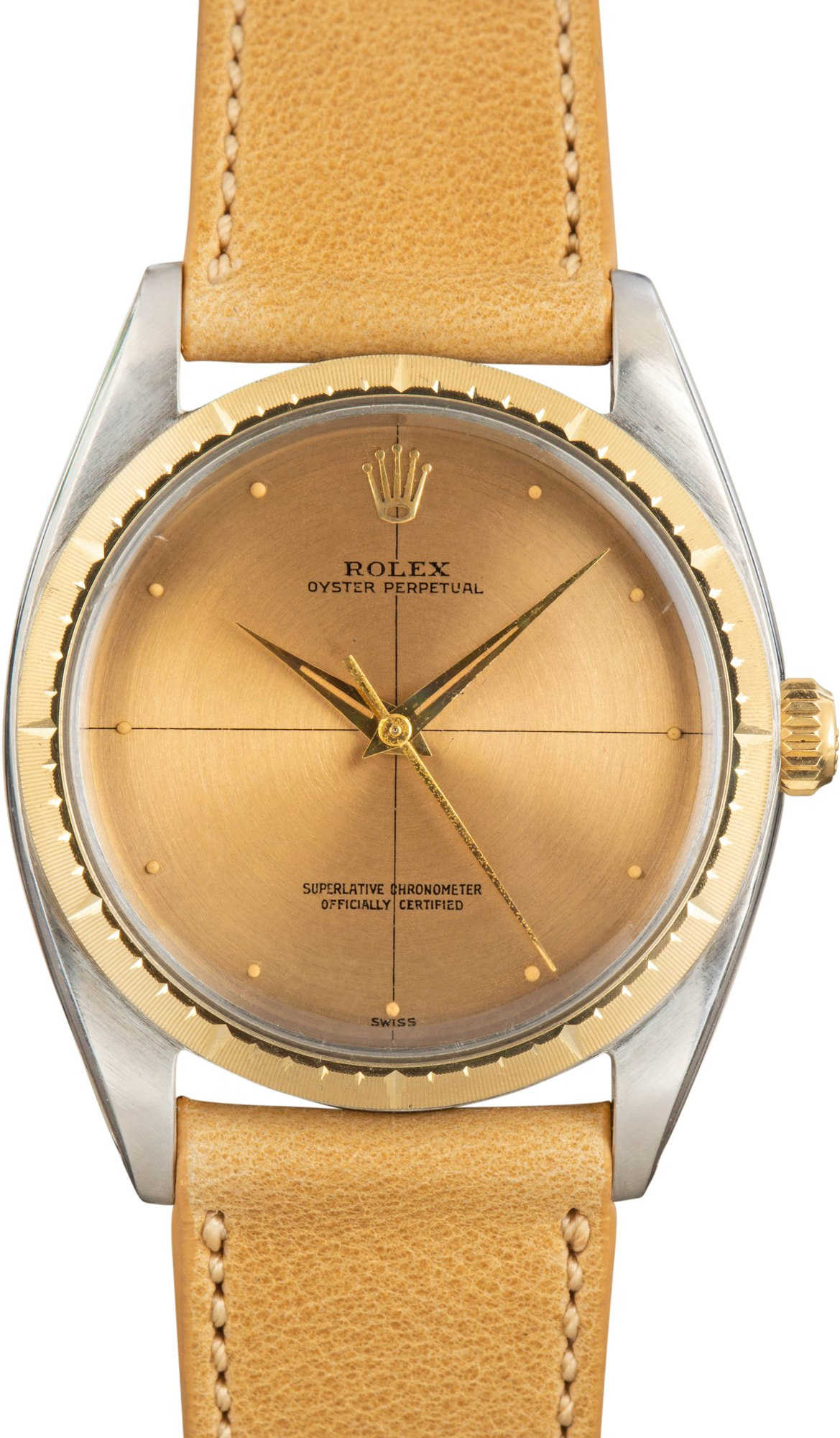 Rolex Oyster Perpetual Ref 1008 Champagne Quadrant Dial