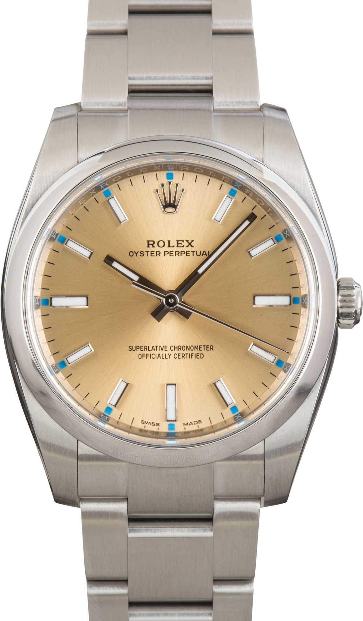 Rolex Oyster Perpetual 34 Ref 114200 White Grape Dial