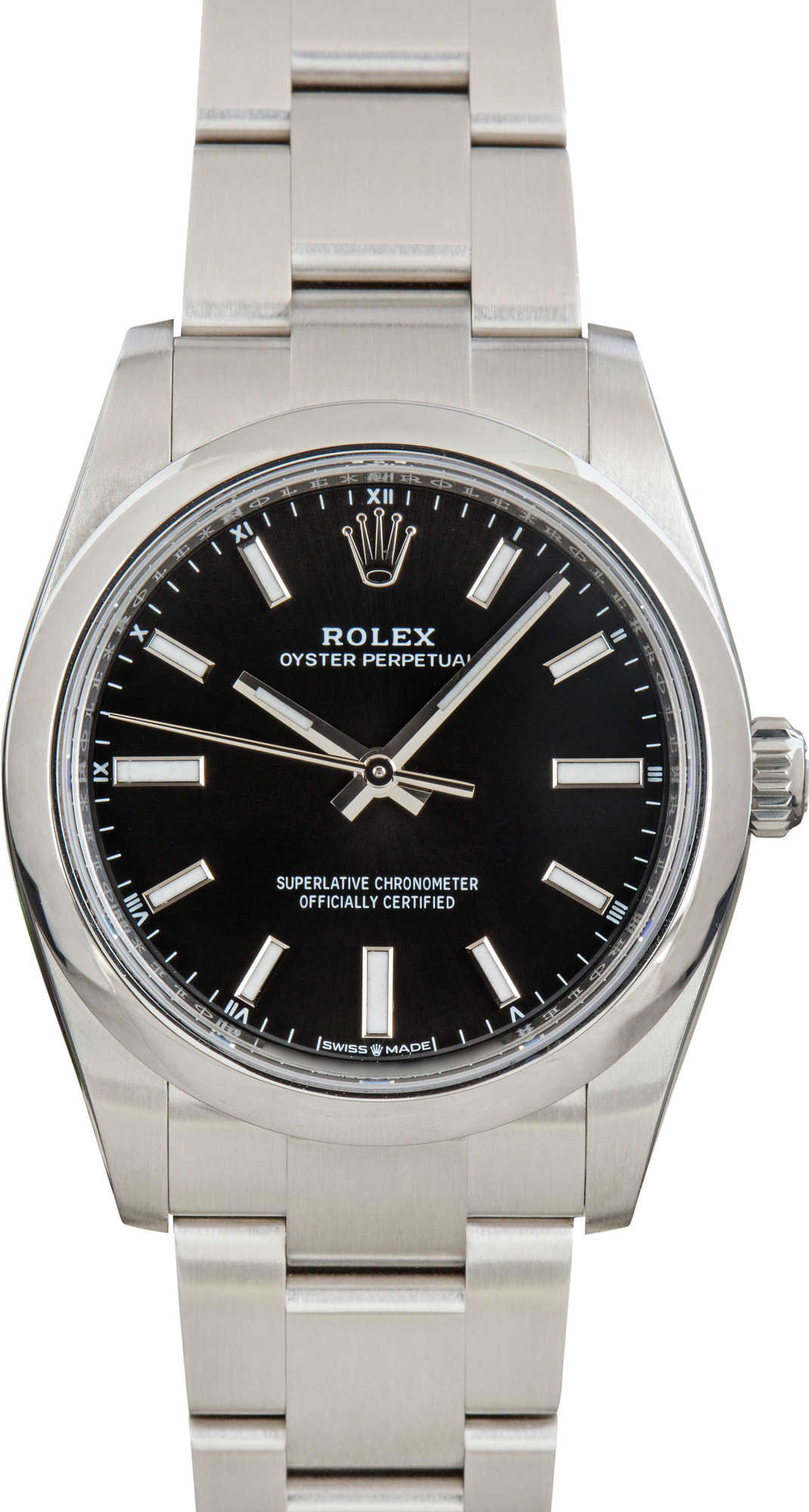 Pre-owned Rolex Oyster Perpetual 34 Ref 124200 Black Dial