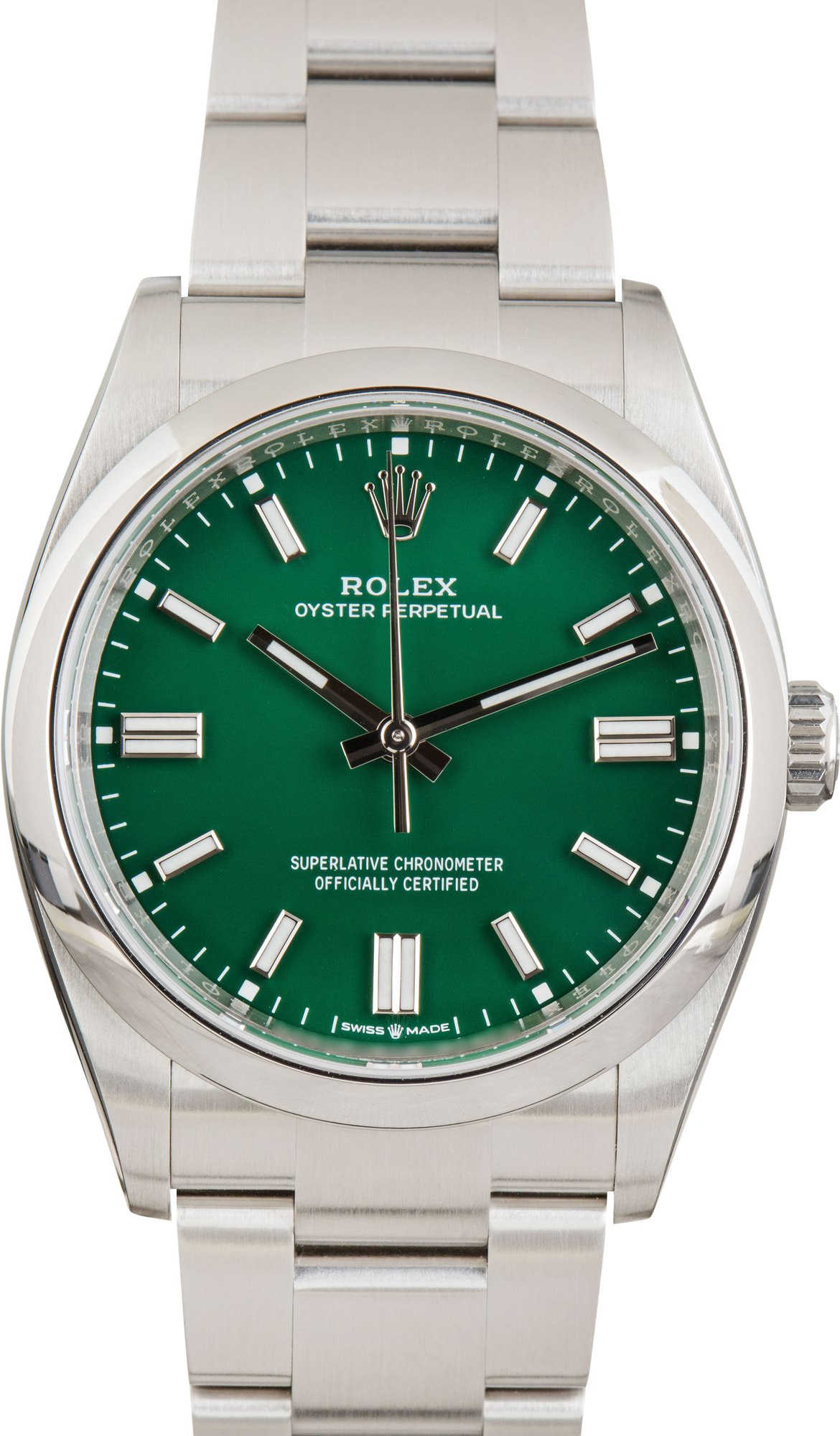 Pre-Owned Rolex Oyster Perpetual 126000 Green Dial