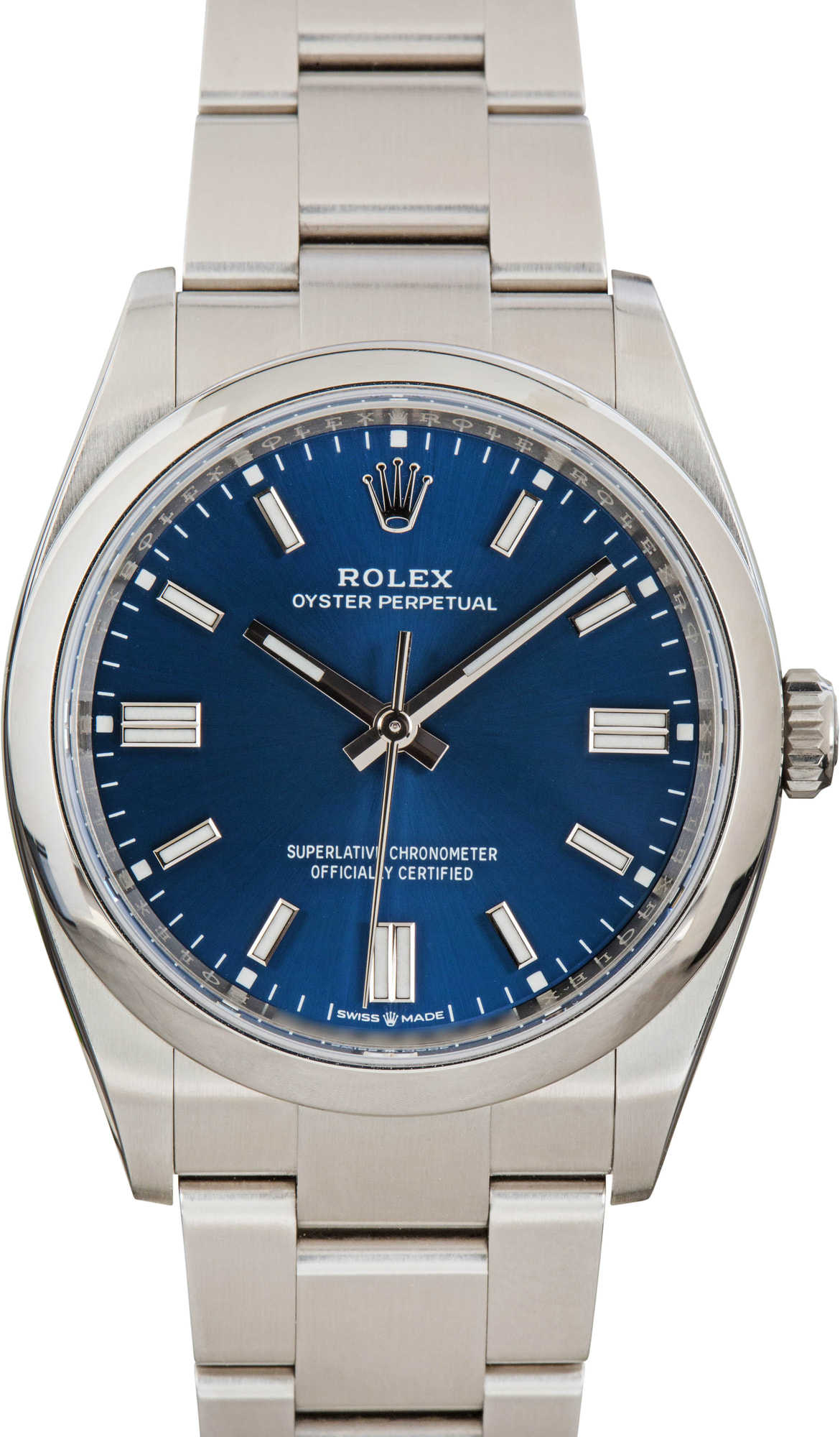 Pre-Owned Rolex Oyster Perpetual Ref 126000 Blue Dial