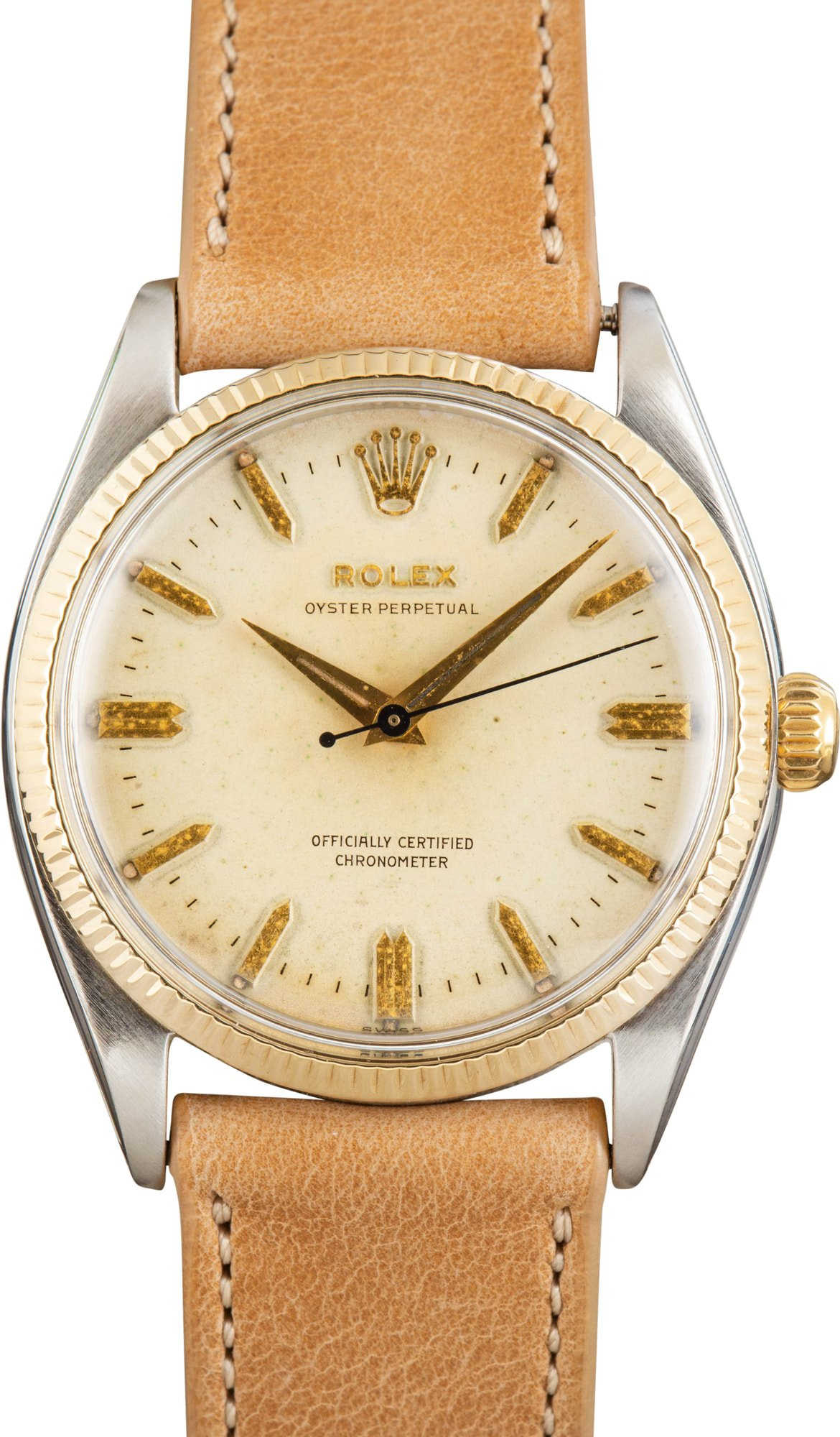あ*い様 ロレックス/ ステンレススチール Rolex Oyster Perpetual Two Tone 14k/SS Mens Watch 6567 cal