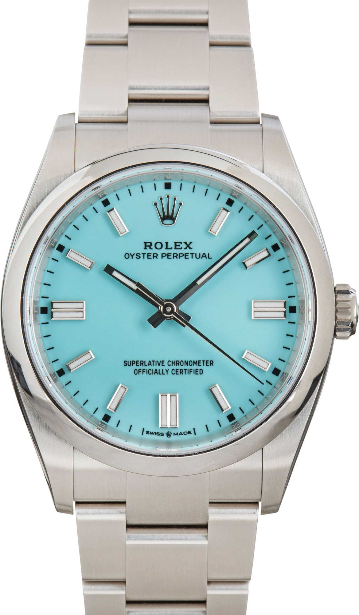 Rolex Oyster Perpetual Ref 126000 Turquoise Blue