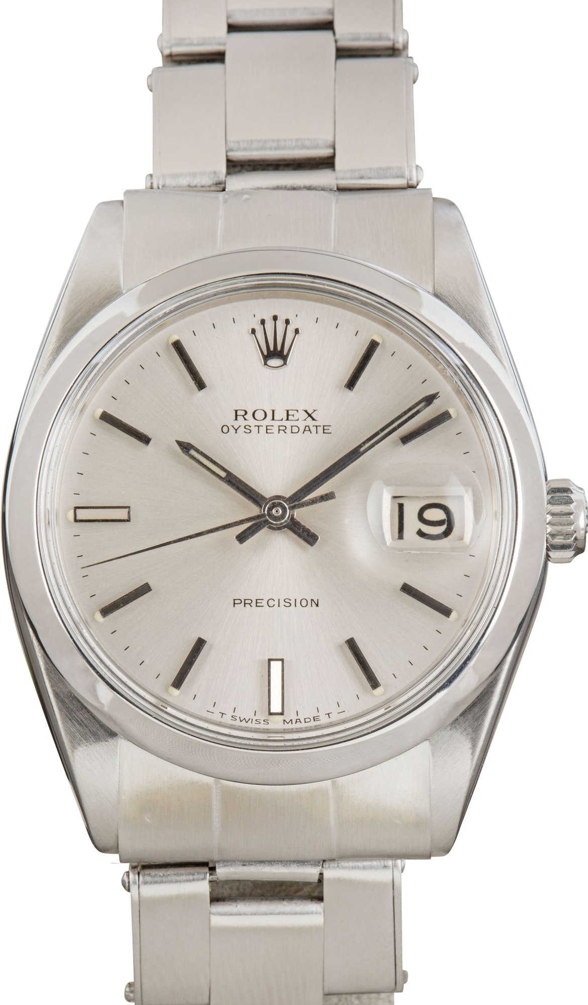 Pre-owned Rolex OysterDate Silver Dial 6694 Stainless Steel