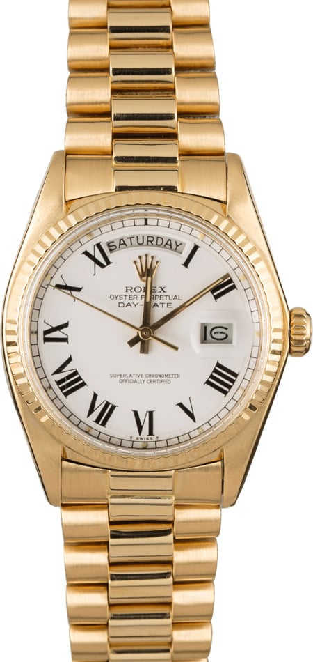 Rolex President 1803 White Buckley Dial
