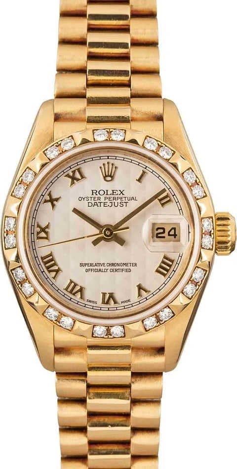 Ladies Rolex President 79258 Diamond Bezel