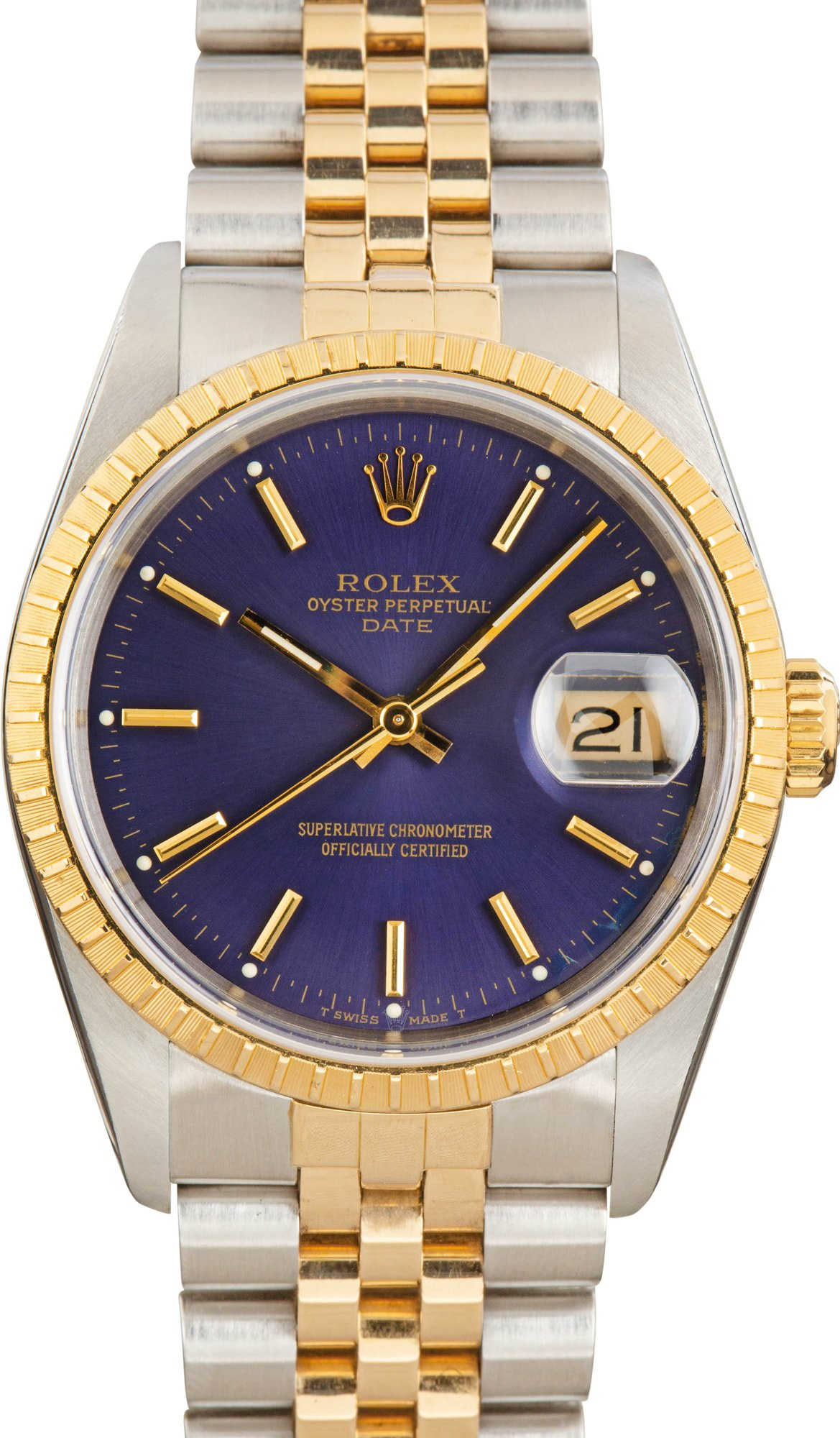 Rolex Date 15223 Blue Index Dial