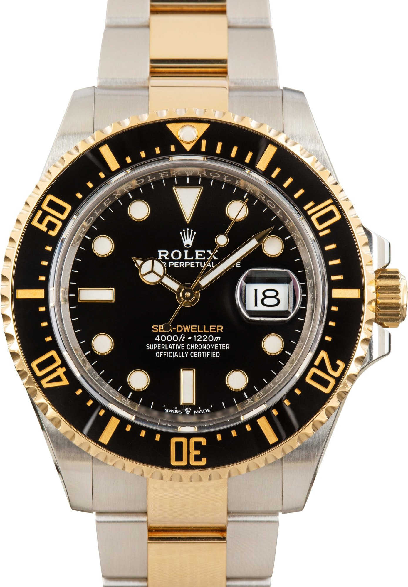 Used Men's Rolex Sea-Dweller Black Dial 126603 Steel & Gold