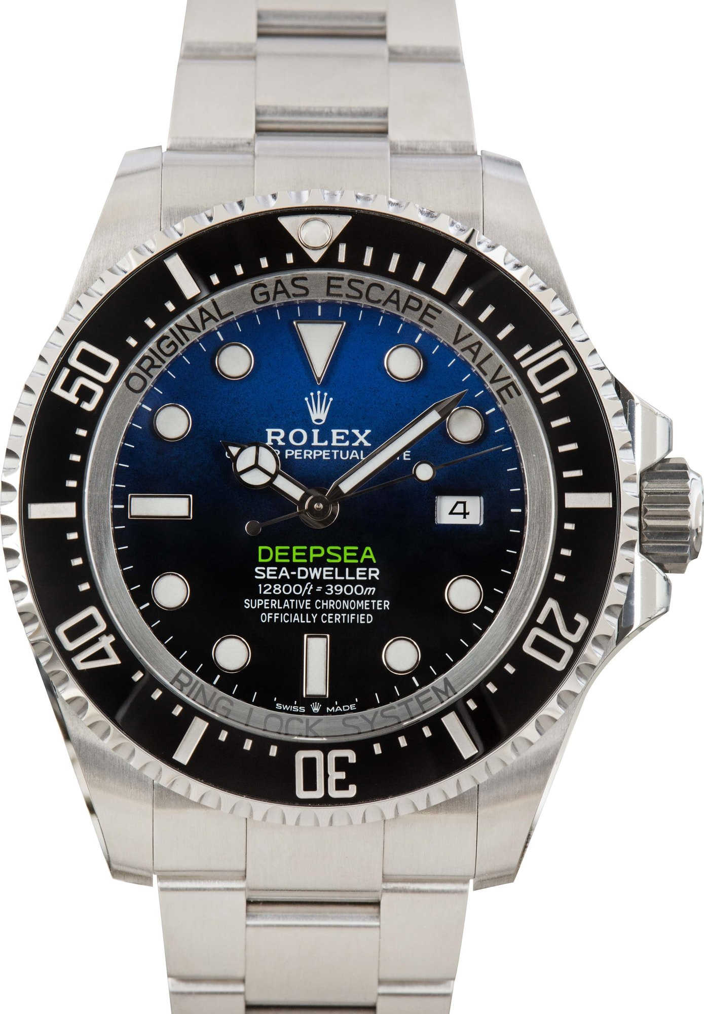 茶  Blue Tea 126660 Genuine Rolex Deepsea D-Blue Dial Men's Watch